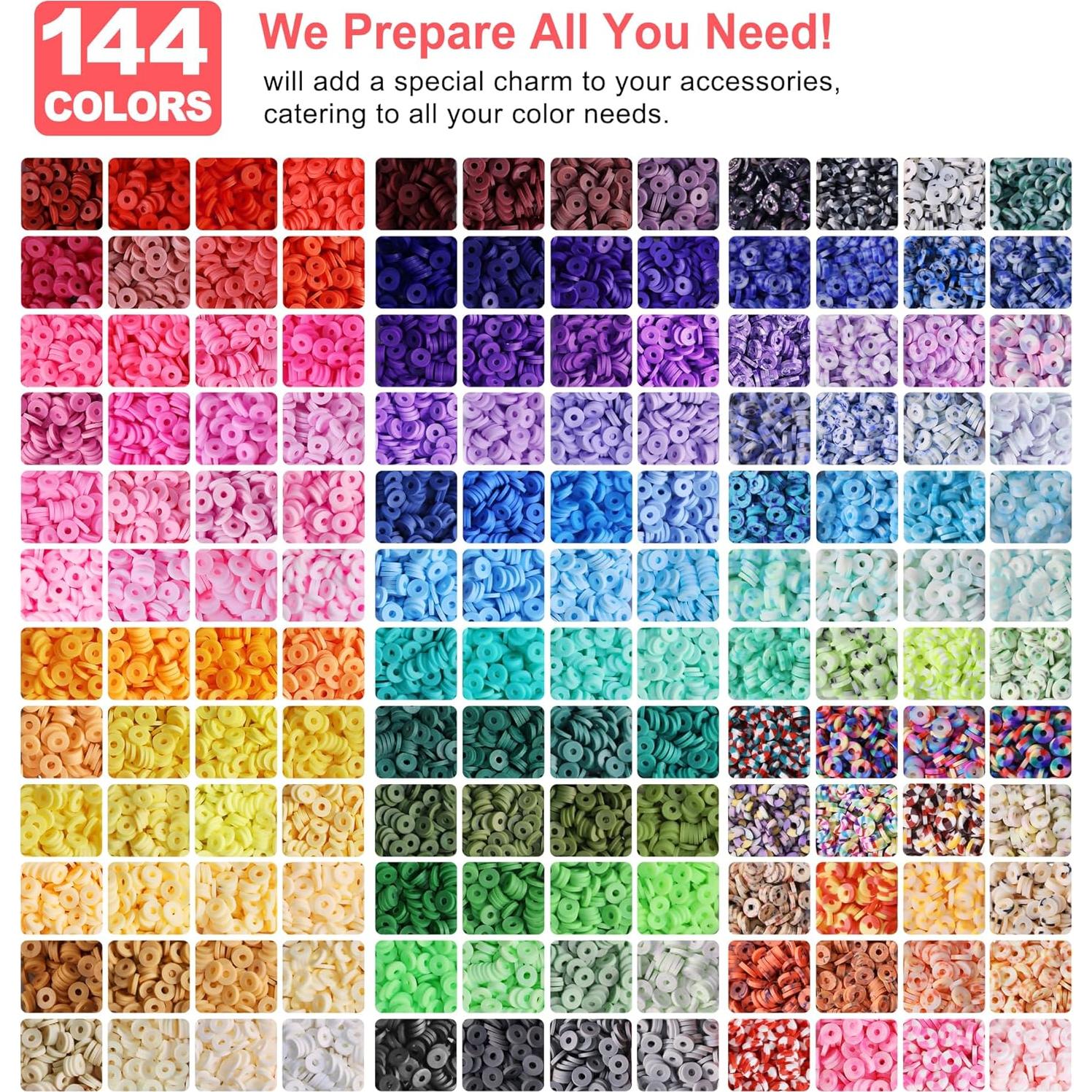 Kit de Fabricación de Pulseras Redtwo 23000 Piezas 144 Colores