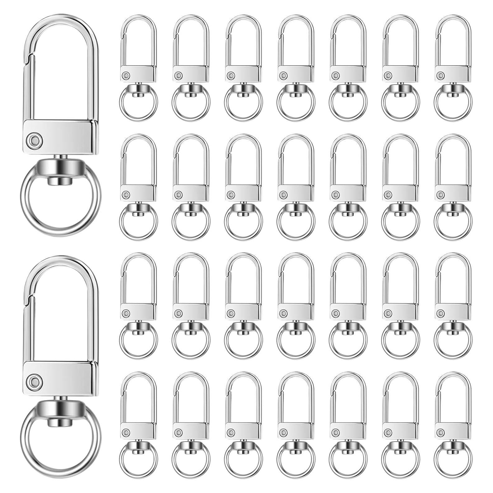 30 Ganchos de Garra de Langosta Plateados Salbsever 33mm