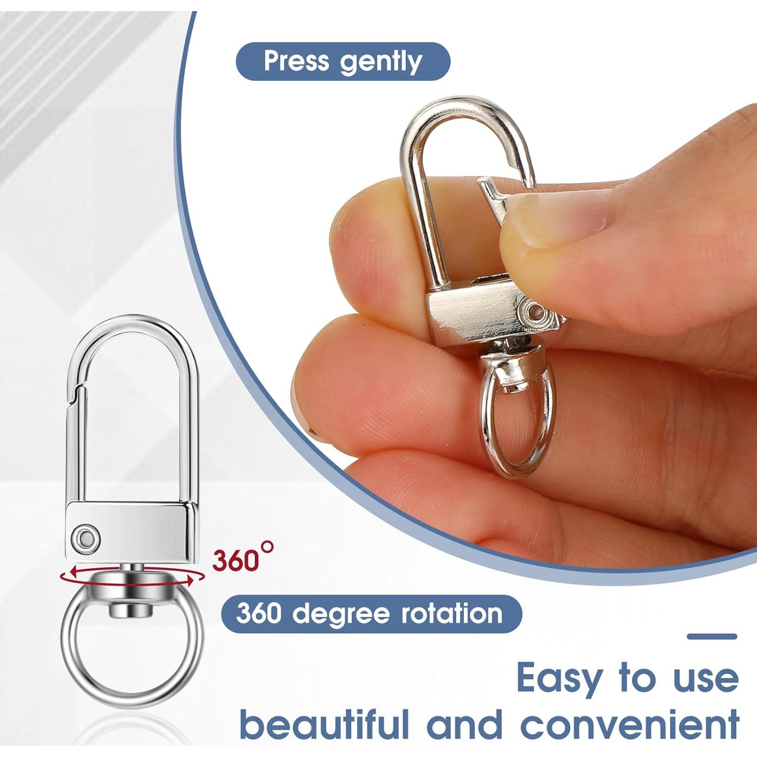 30 Ganchos de Garra de Langosta Plateados Salbsever 33mm