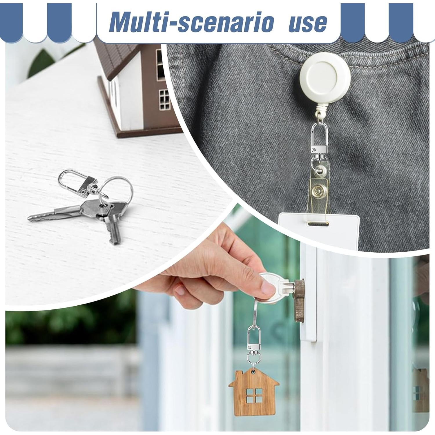 30 Ganchos de Garra de Langosta Plateados Salbsever 33mm