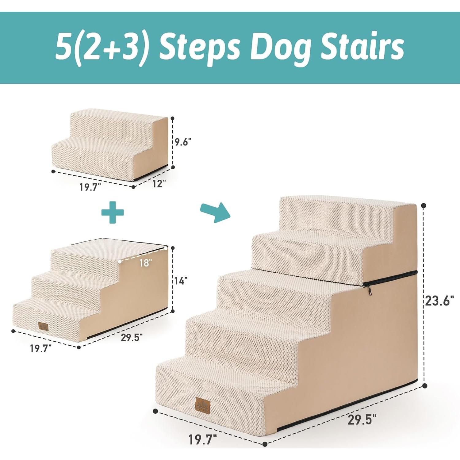 Escaleras para Perros COZY KISS 5 Niveles Antideslizantes 60 cm