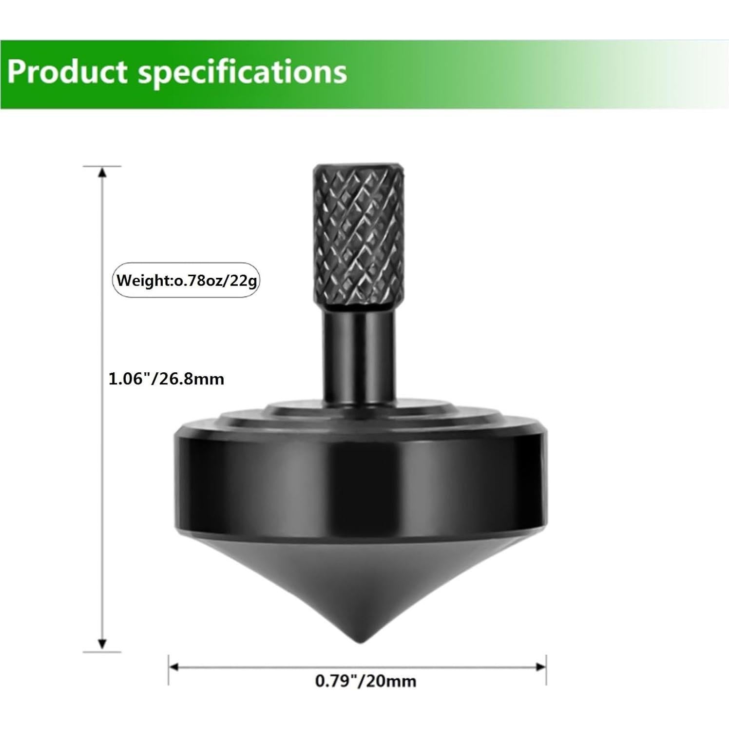 Trompo Mini de Acero Inoxidable CHEETOP - Estilo Negro 1