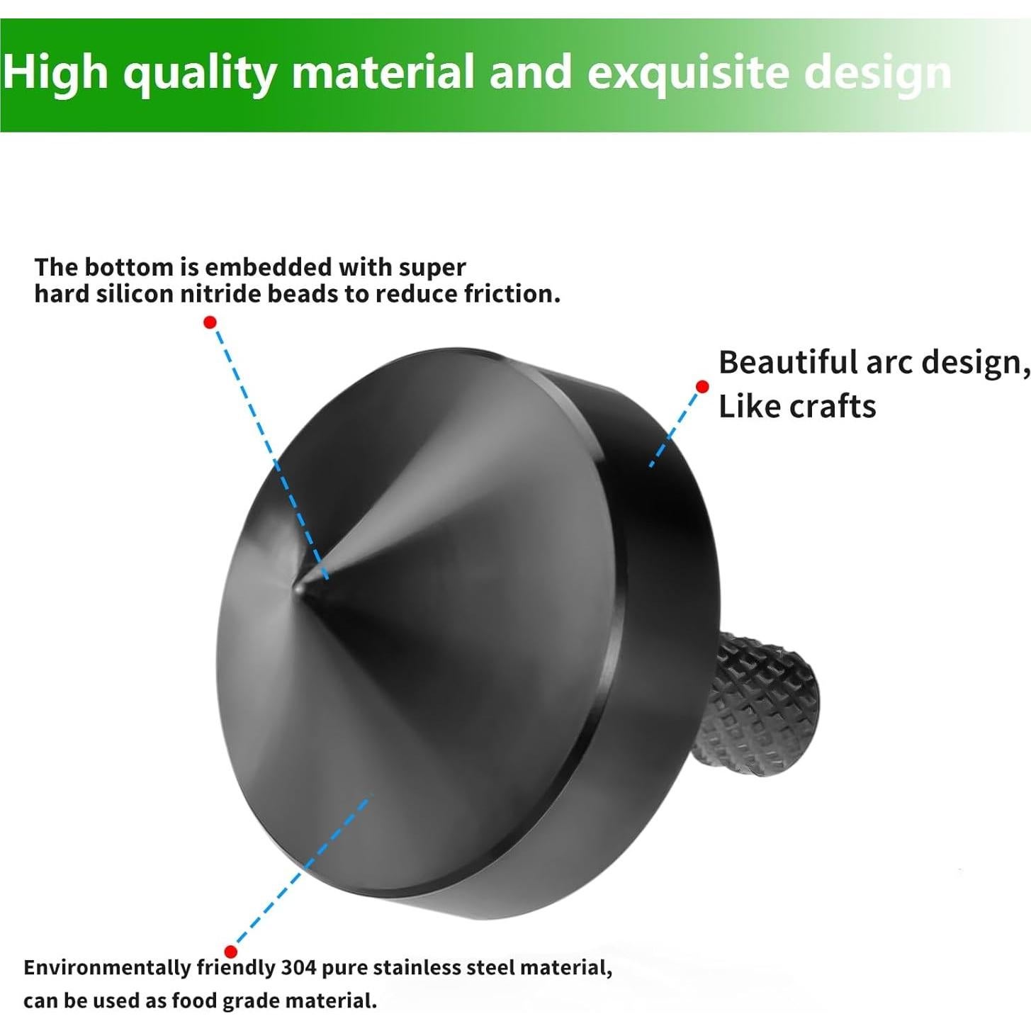 Trompo Mini de Acero Inoxidable CHEETOP - Estilo Negro 1