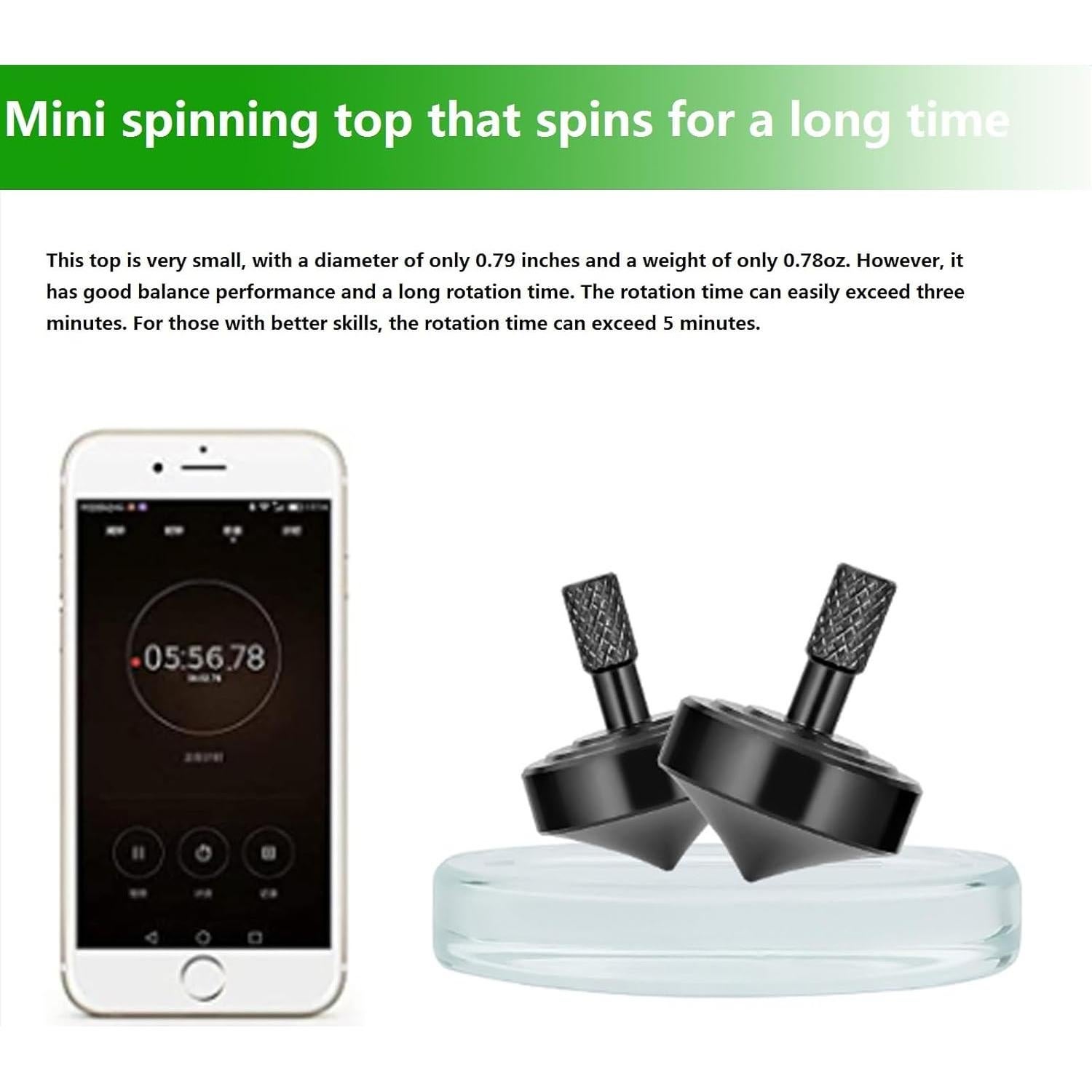 Trompo Mini de Acero Inoxidable CHEETOP - Estilo Negro 1