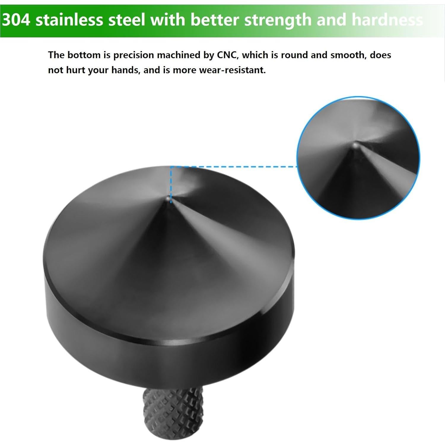 Trompo Mini de Acero Inoxidable CHEETOP - Estilo Negro 1