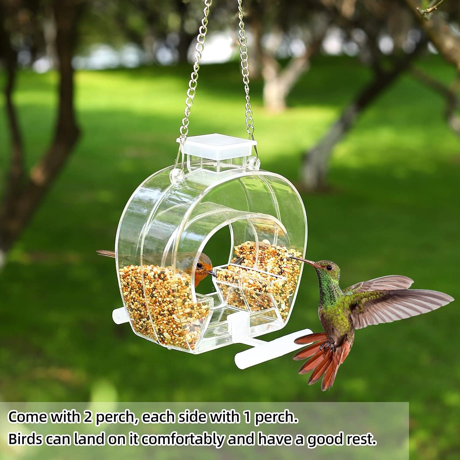 Alimentador de Aves de Ventana SUQ I OME Redondo Acrílico 15 cm