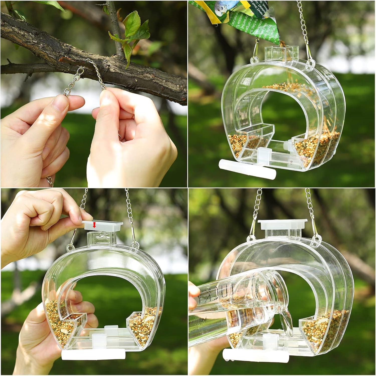 Alimentador de Aves de Ventana SUQ I OME Redondo Acrílico 15 cm