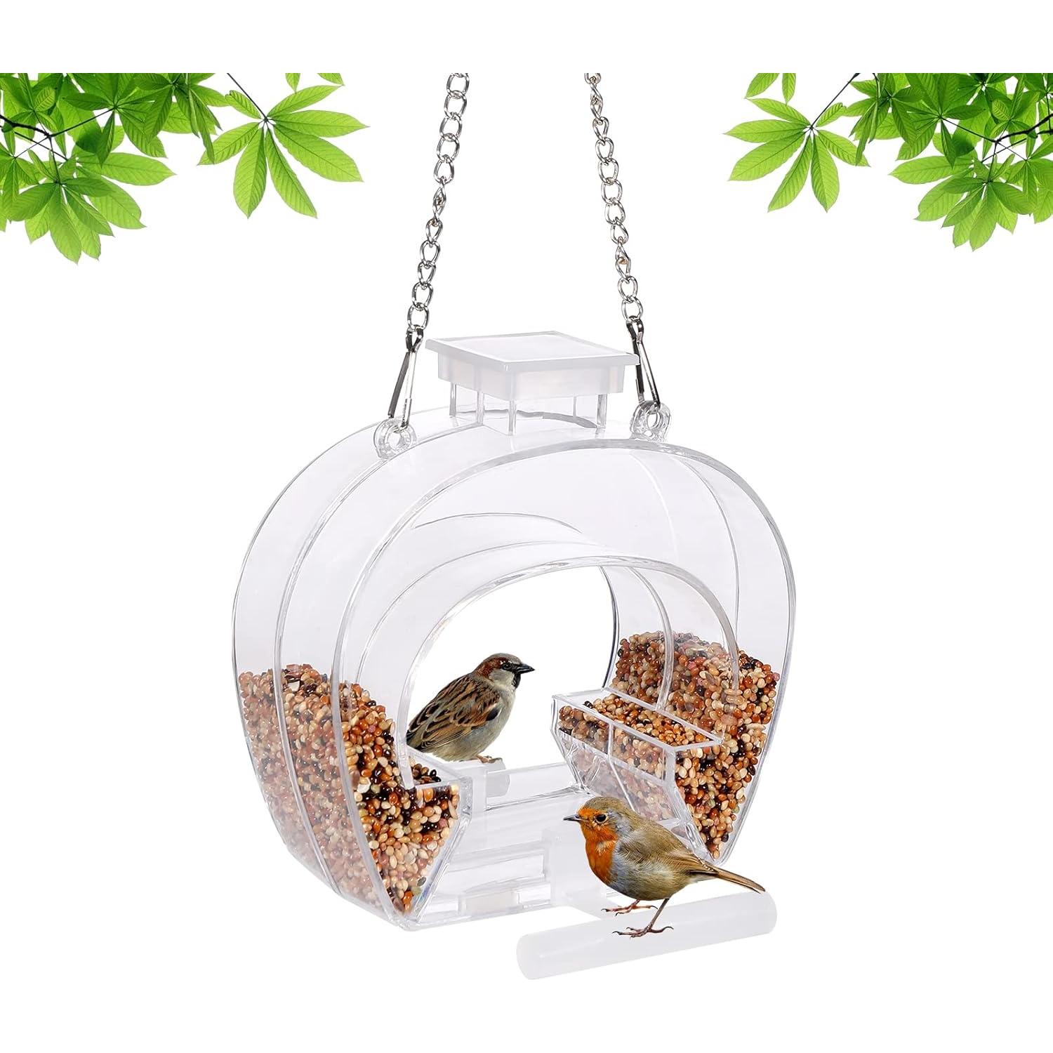 Alimentador de Aves de Ventana SUQ I OME Redondo Acrílico 15 cm