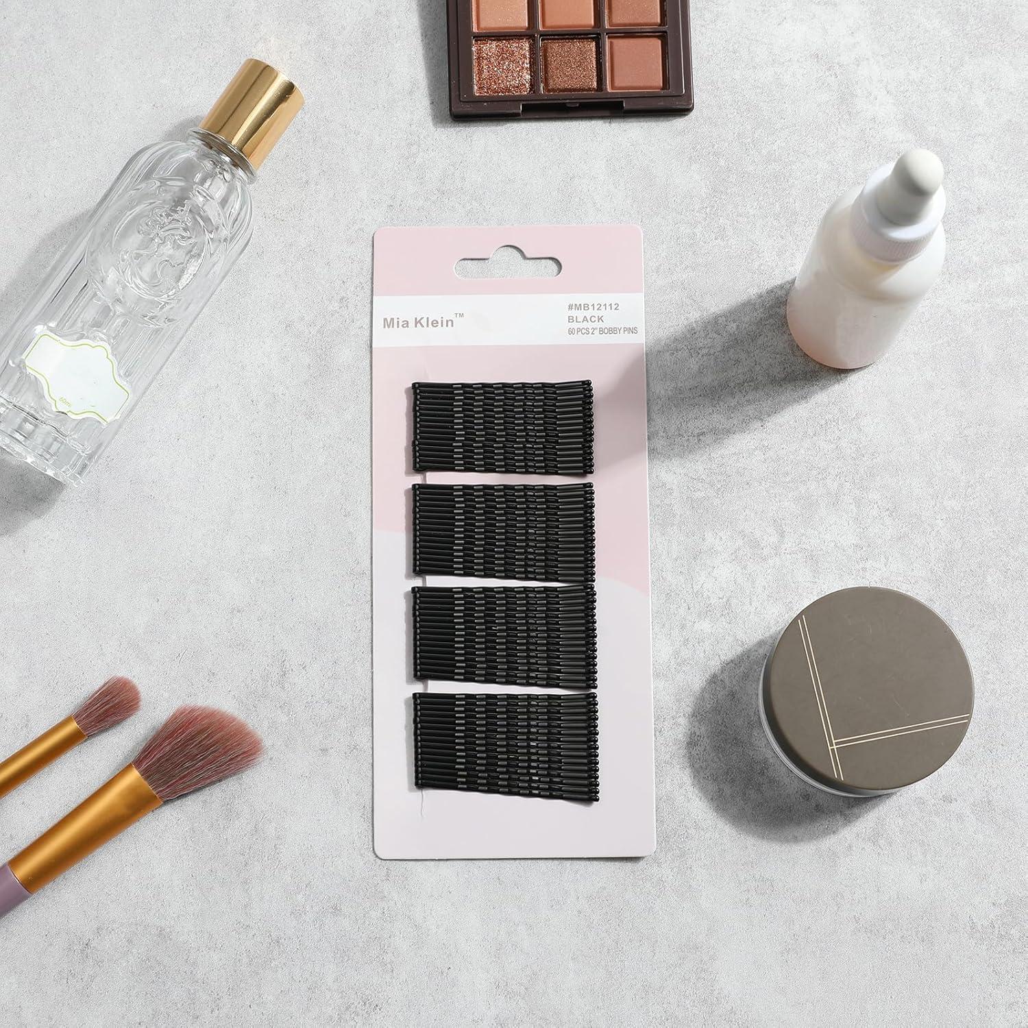 Horquillas para el Cabello Mia Klein 60PCS 5cm Negro