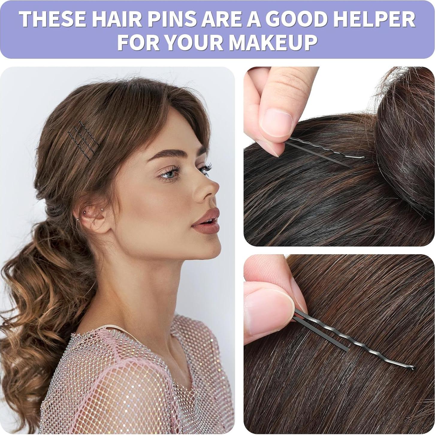 Horquillas para el Cabello Mia Klein 60PCS 5cm Negro