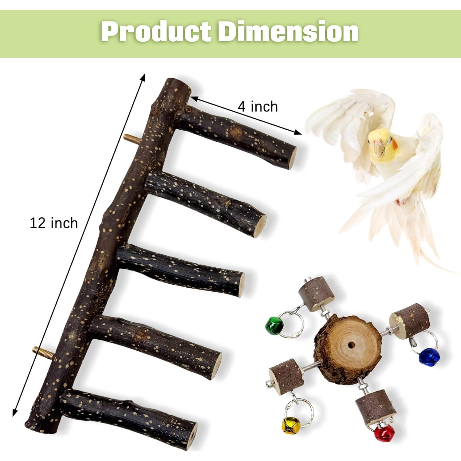 Escalera de Madera Natural BNOSDM 31.75 cm para Aves