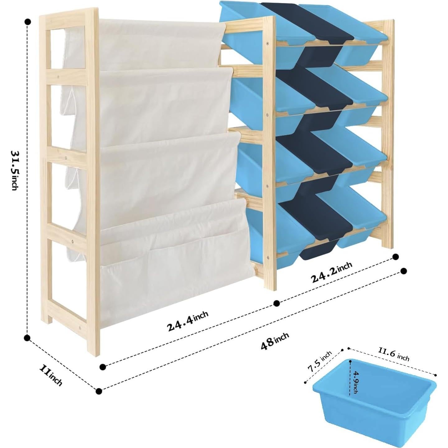 Organizador de Almacenamiento de Juguetes EXPERLAM - 12 Contenedores