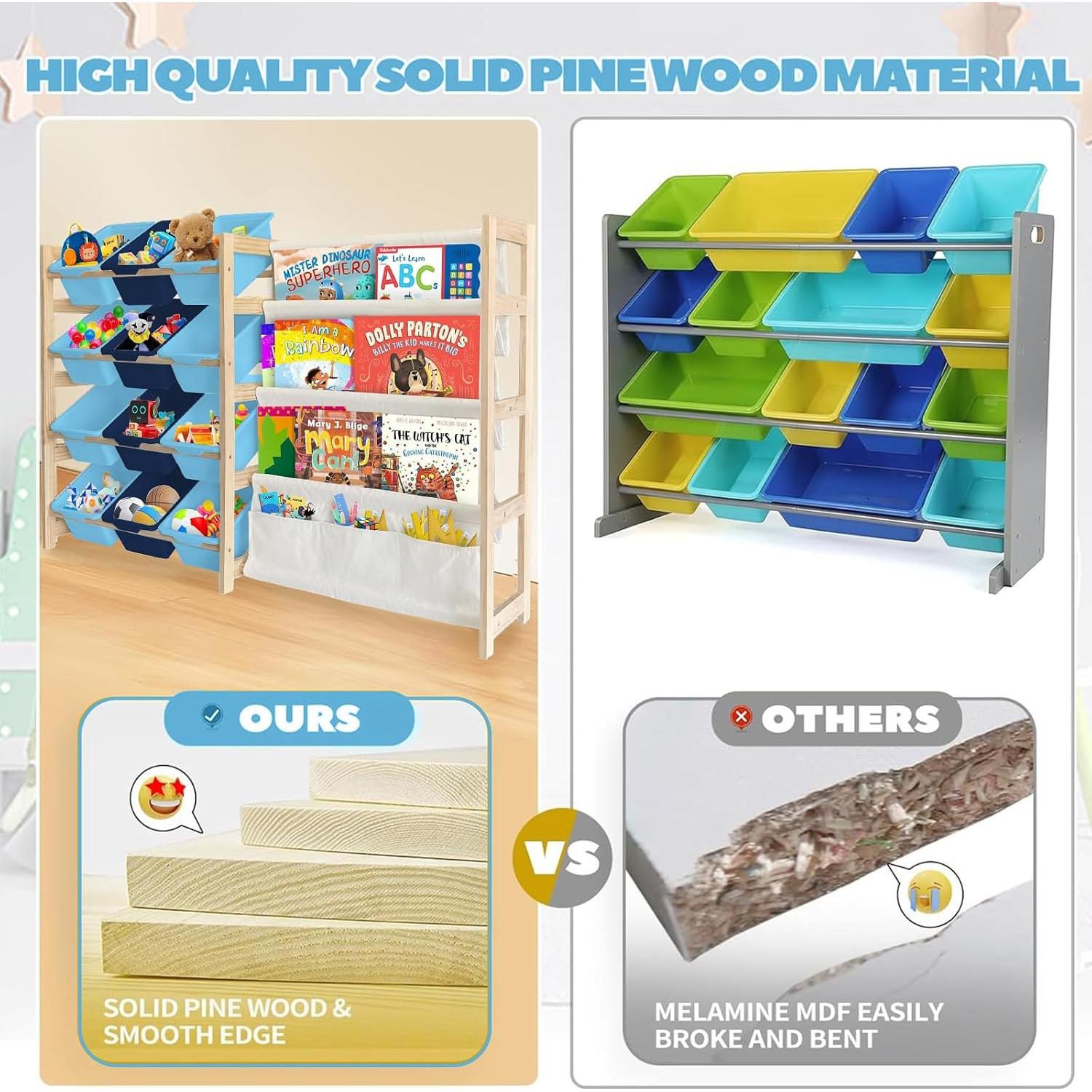 Organizador de Almacenamiento de Juguetes EXPERLAM - 12 Contenedores