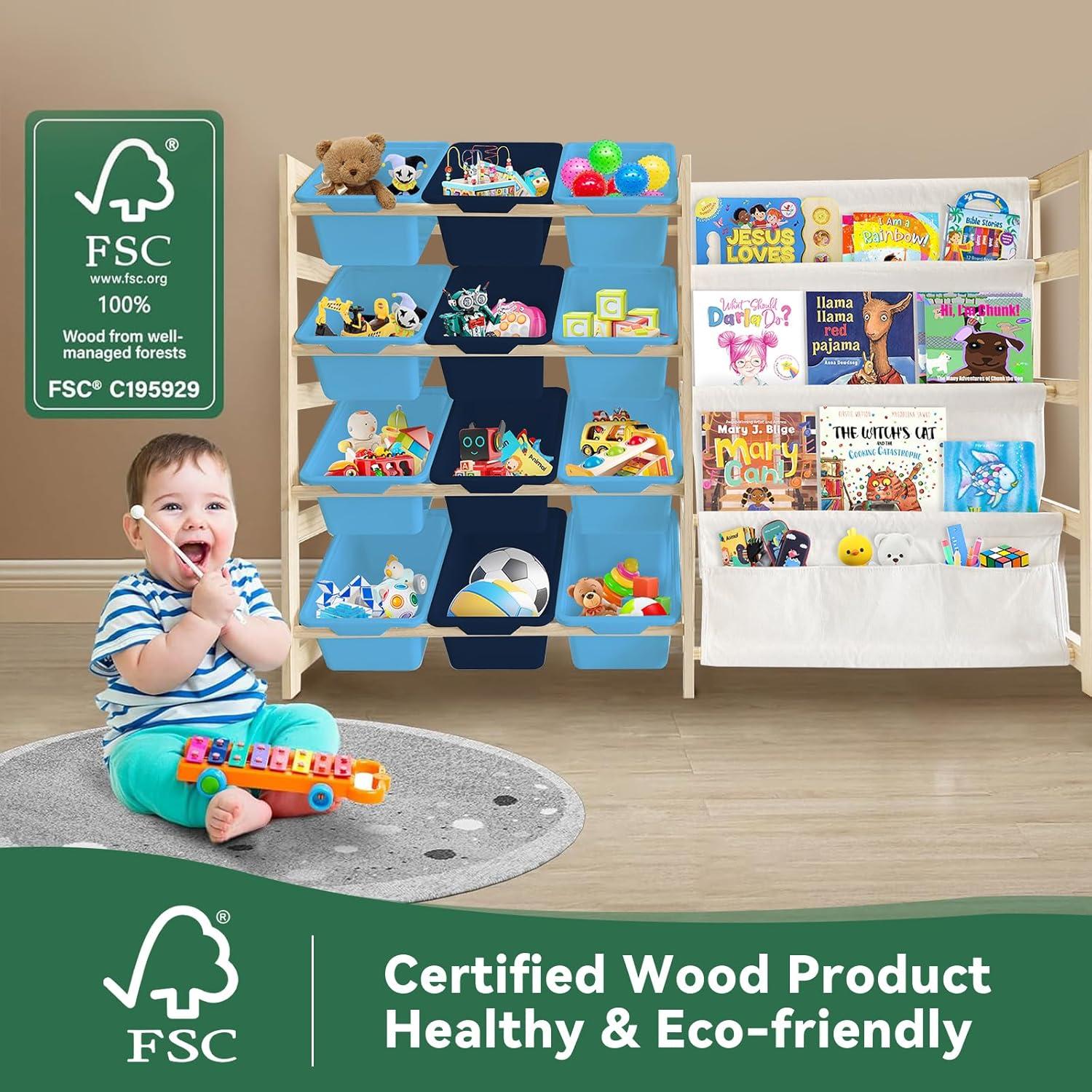 Organizador de Almacenamiento de Juguetes EXPERLAM - 12 Contenedores