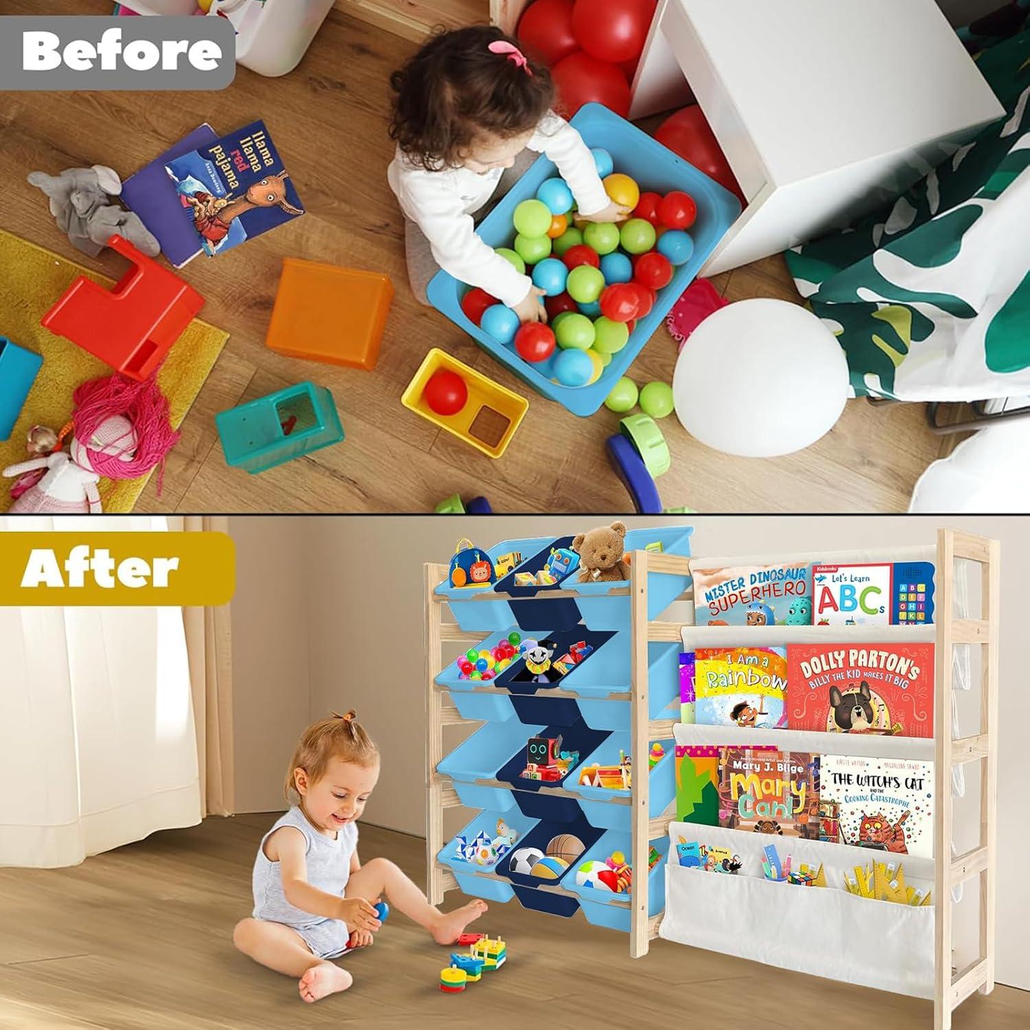 Organizador de Almacenamiento de Juguetes EXPERLAM - 12 Contenedores