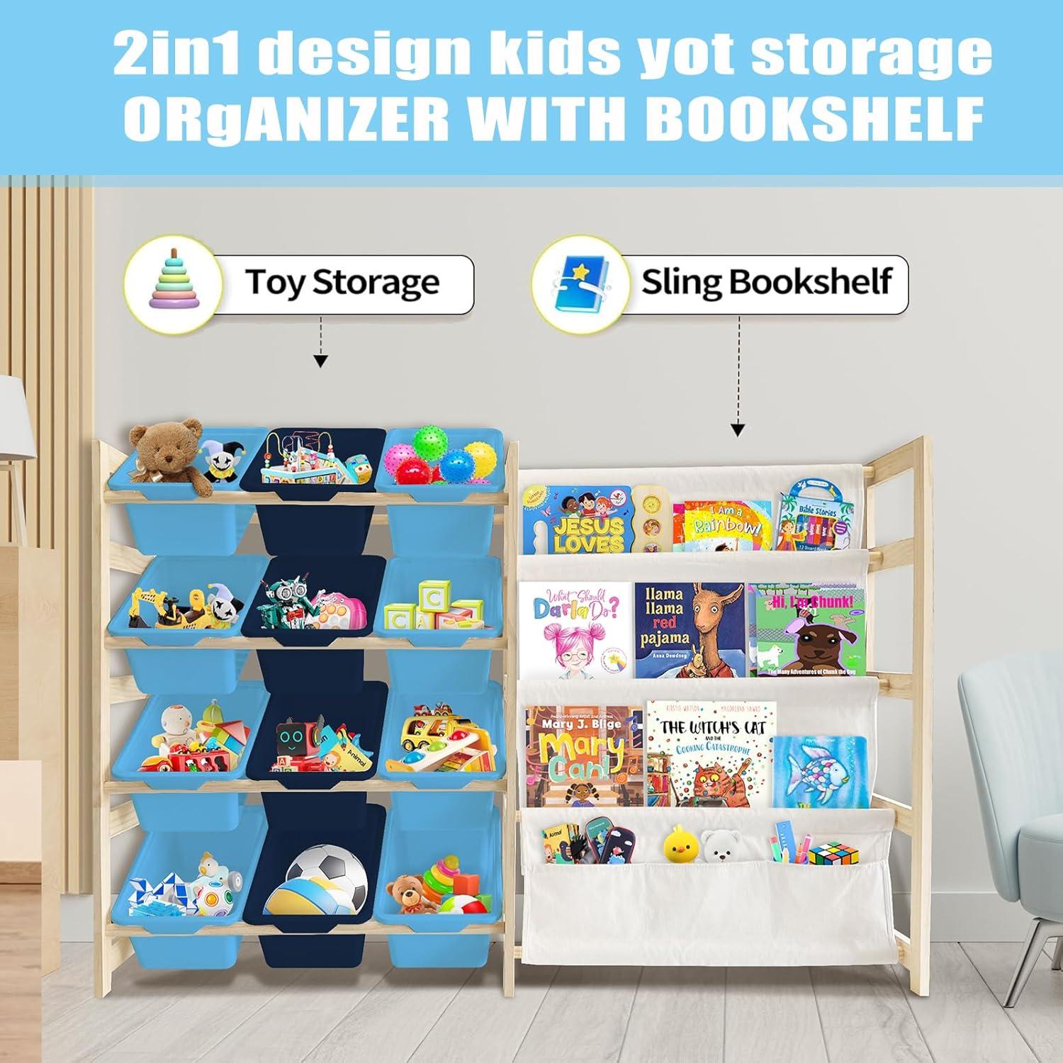 Organizador de Almacenamiento de Juguetes EXPERLAM - 12 Contenedores