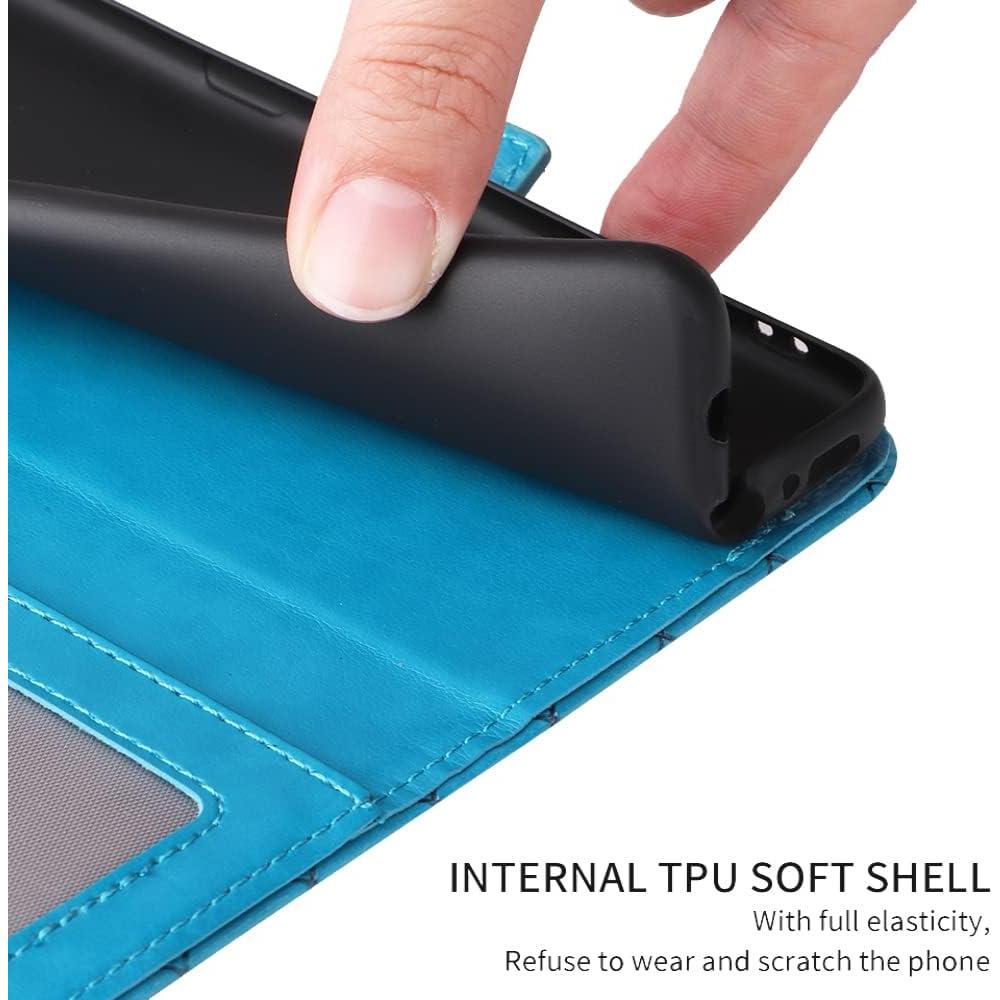 Funda Cartera ELISORLI Flip Azul para Cricket Icon 2 y AT&T