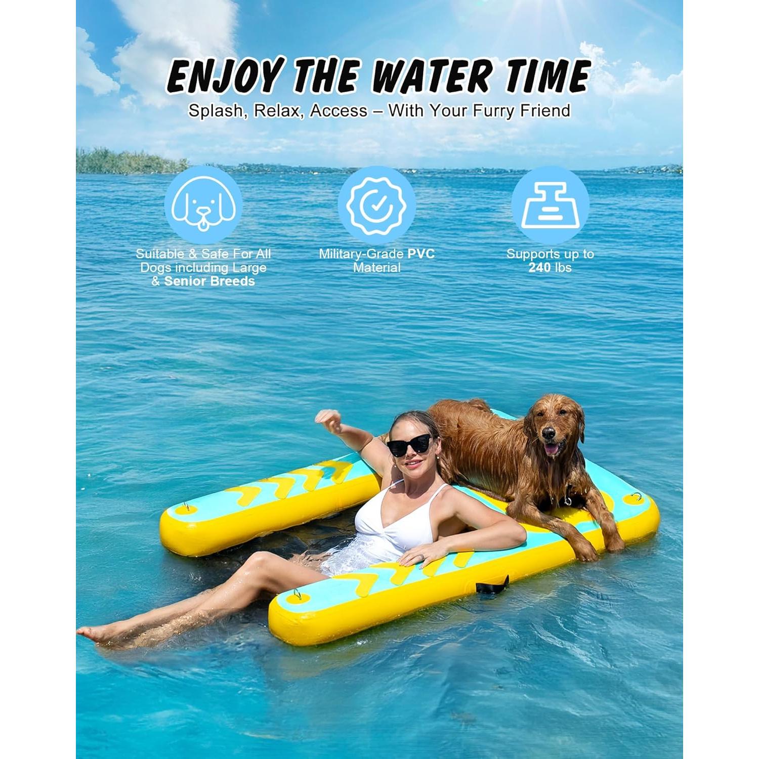 Rampa Inflable para Perros Lesotc 152.4x101.6cm Antideslizante