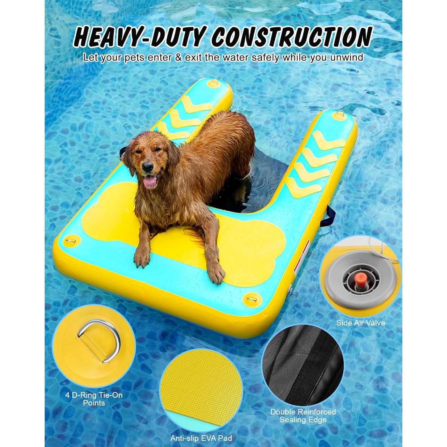 Rampa Inflable para Perros Lesotc 152.4x101.6cm Antideslizante