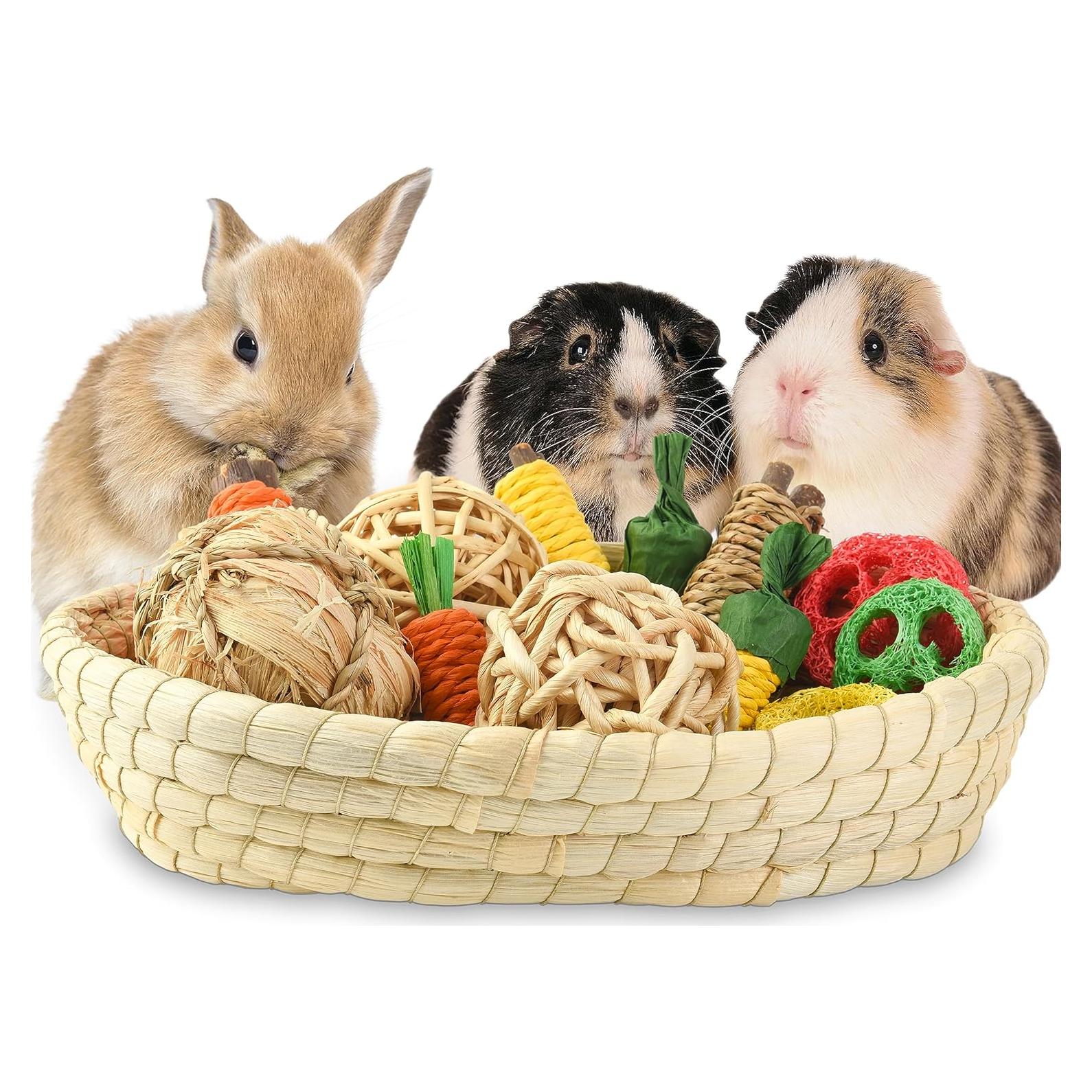 Juguetes para Conejos Wookiwuki 13 Piezas Naturales