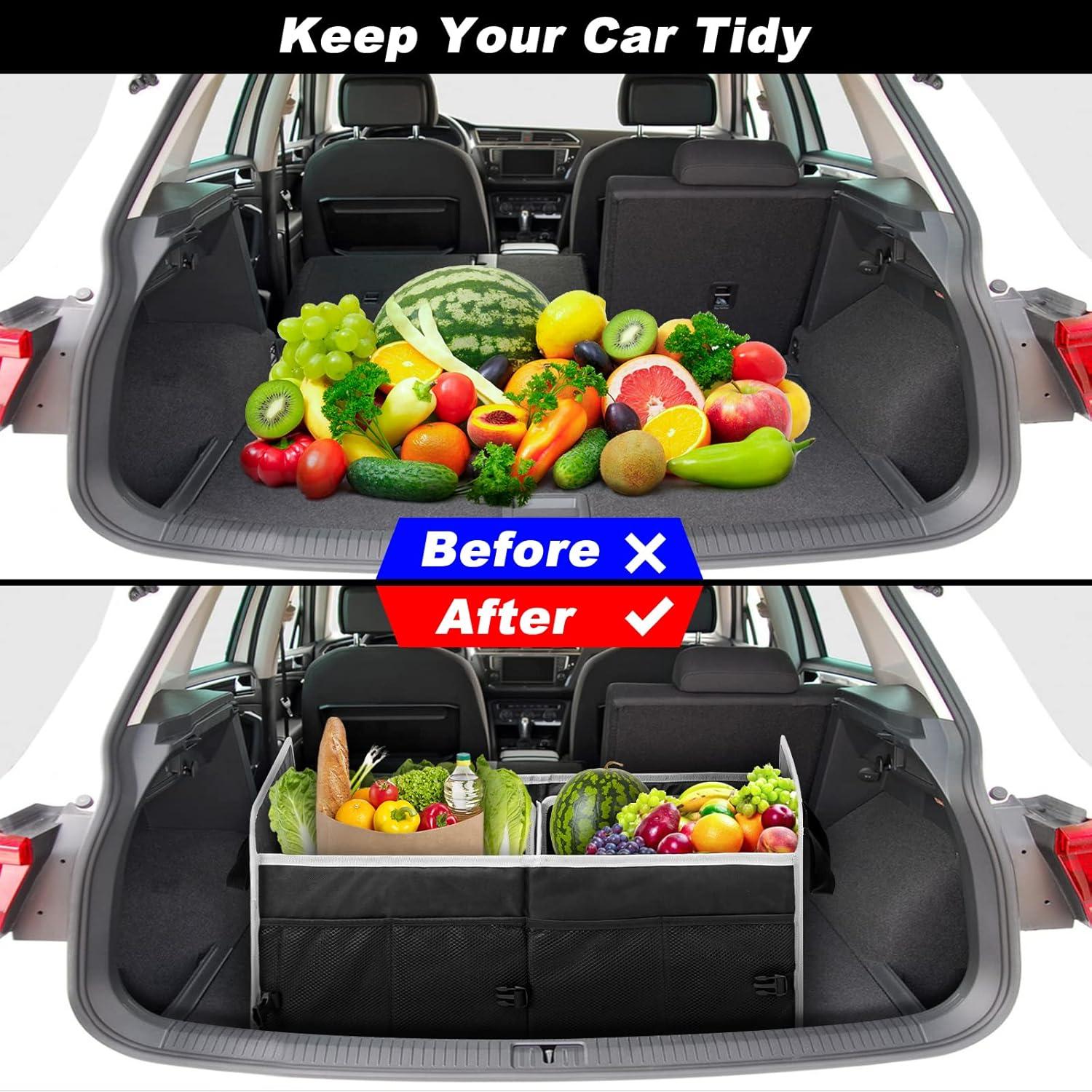 Organizador de Maletero de Coche GPUSFAK Negro 2 Compartimentos