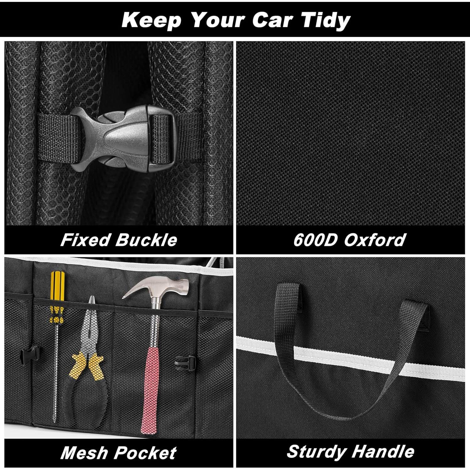 Organizador de Maletero de Coche GPUSFAK Negro 2 Compartimentos