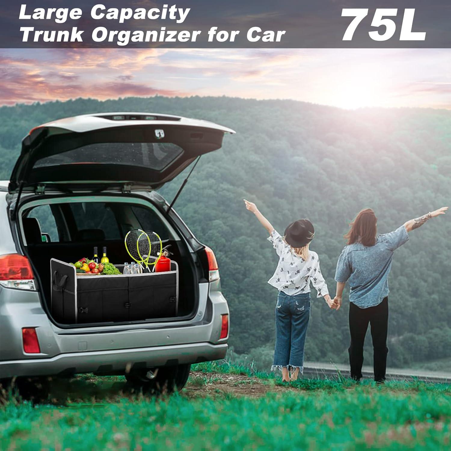 Organizador de Maletero de Coche GPUSFAK Negro 2 Compartimentos