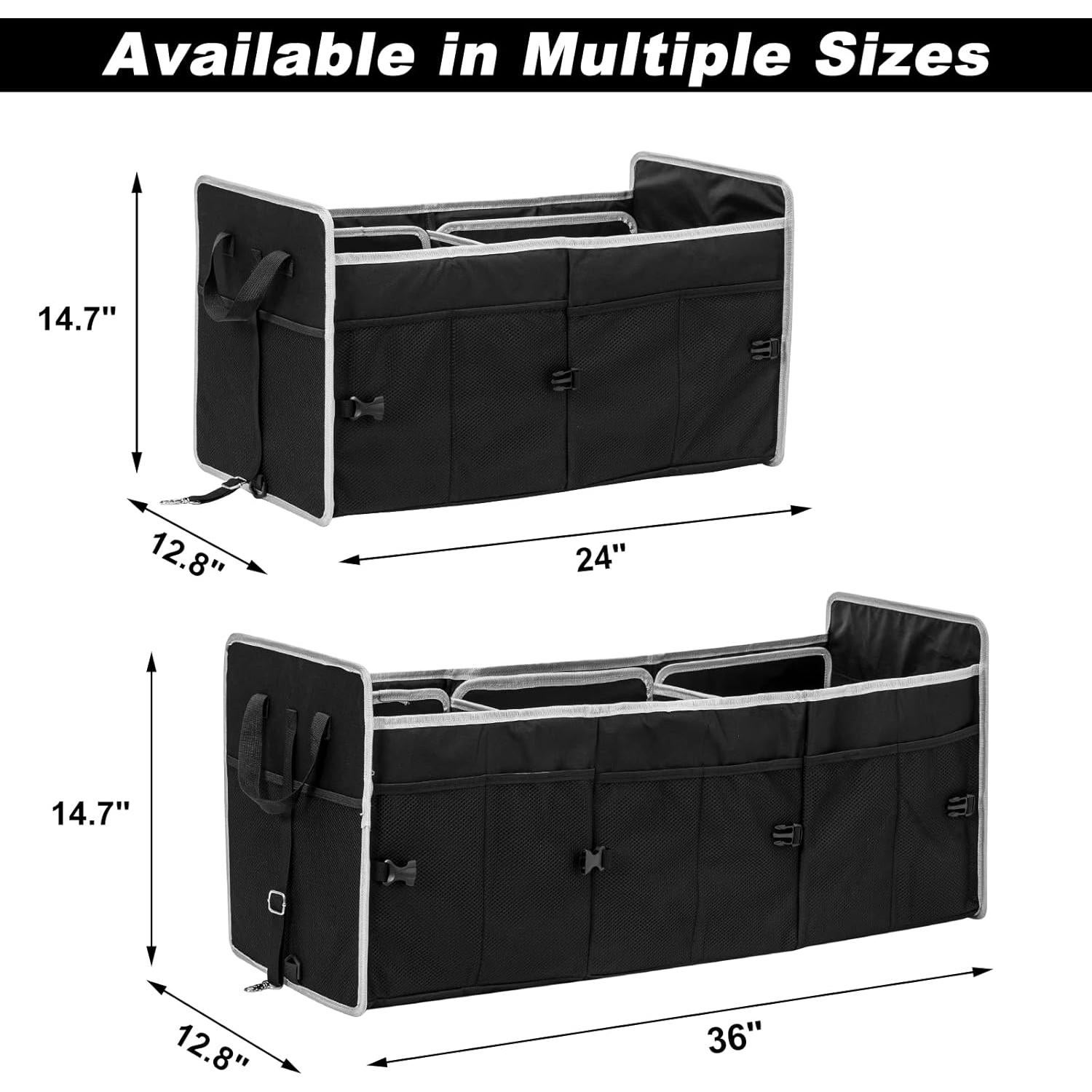 Organizador de Maletero de Coche GPUSFAK Negro 2 Compartimentos