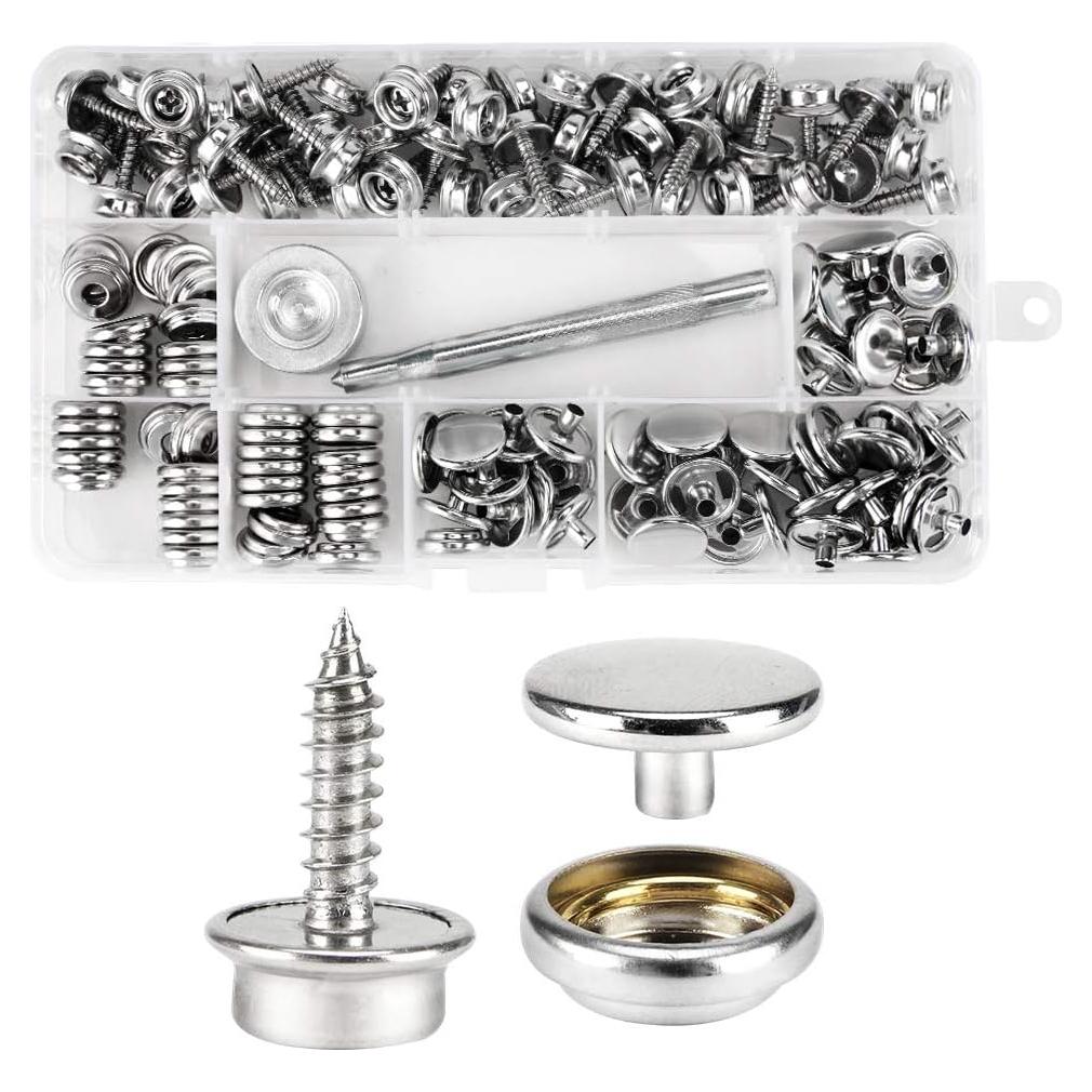 Kit de Botones de Lienzo 150 Pcs Meifuly - Acero Inoxidable