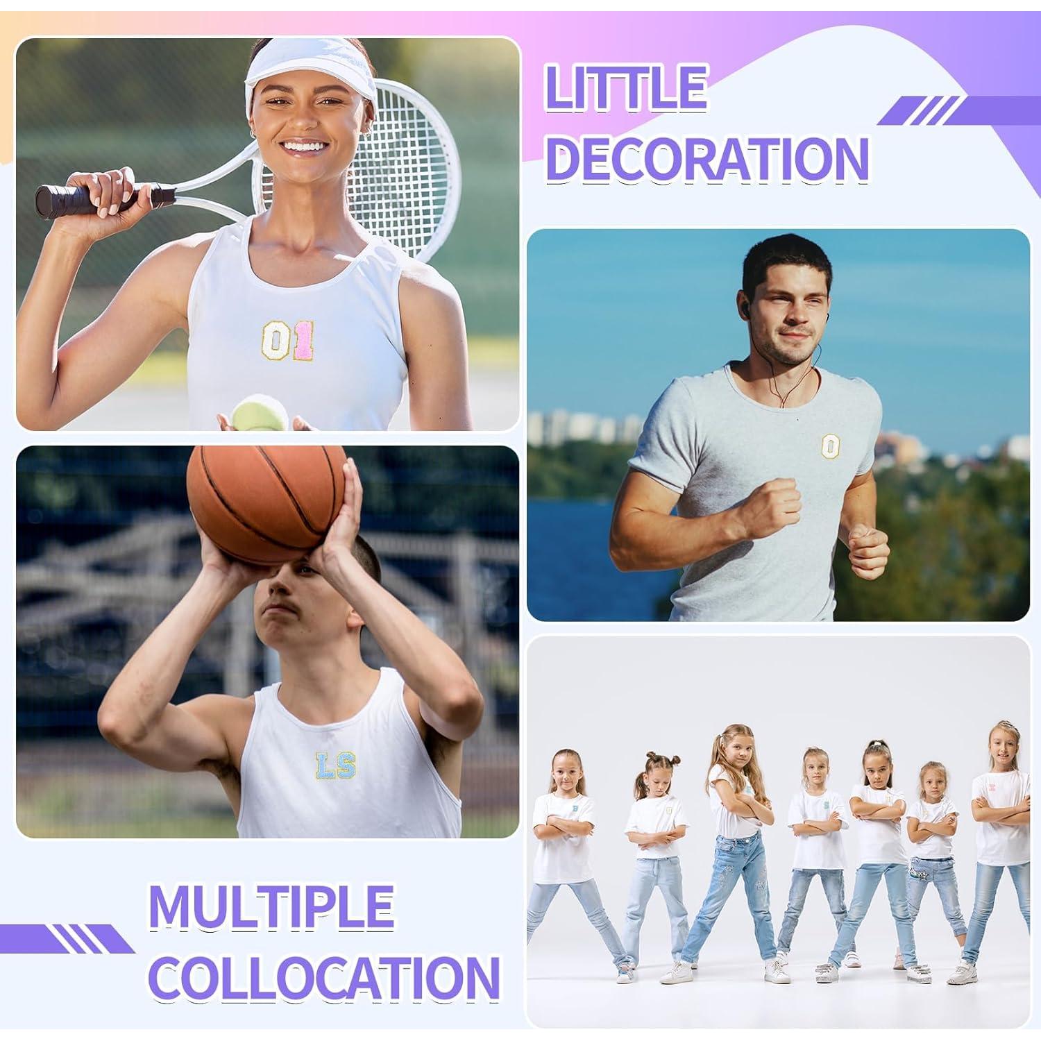 62 Parches Chenille Autoadhesivos Taikula Letras y Números