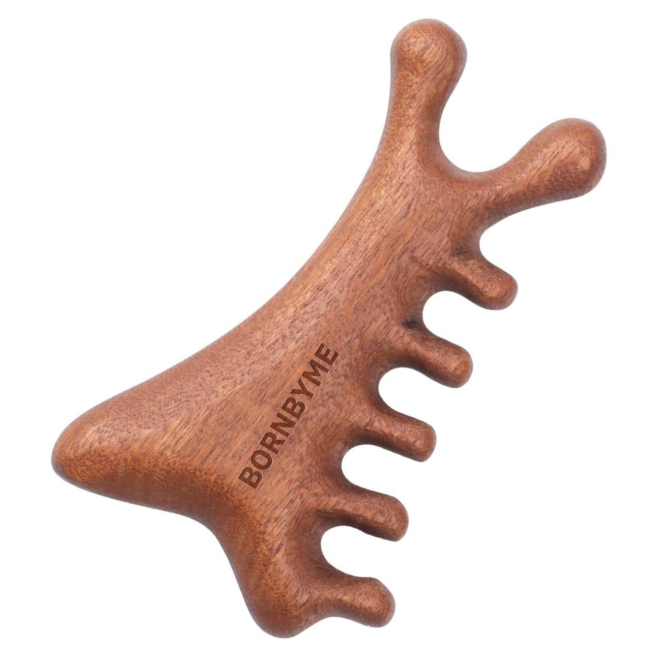 Masajeador Gua Sha 4 en 1 BORNBYME para Cara y Cabello