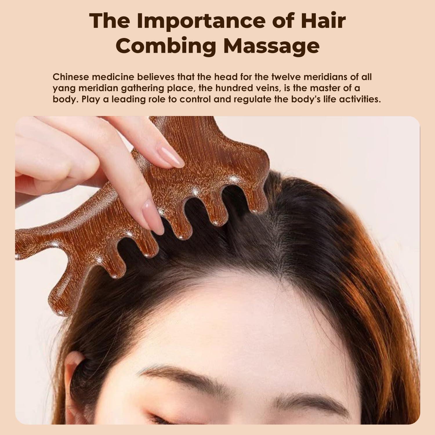 Masajeador Gua Sha 4 en 1 BORNBYME para Cara y Cabello