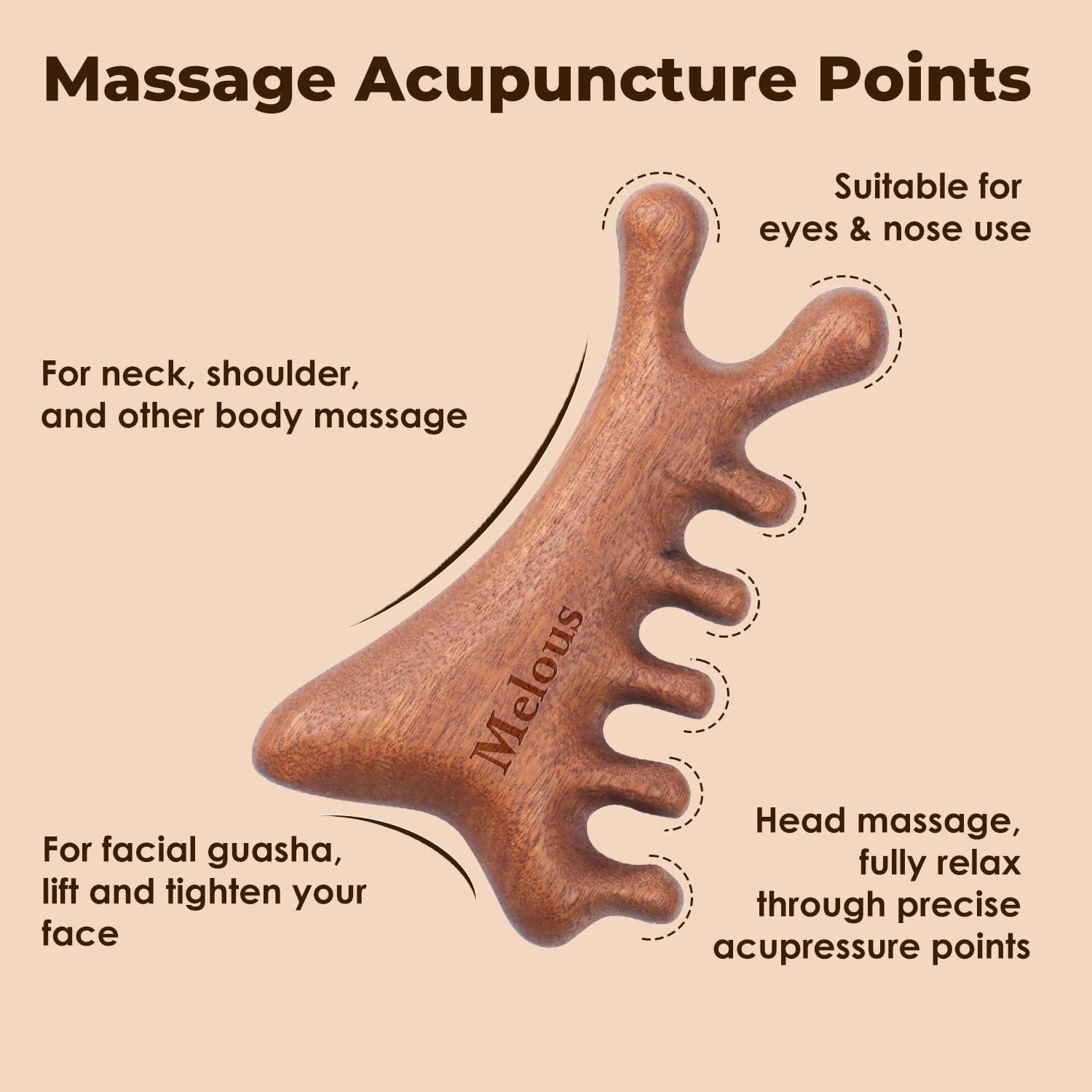 Masajeador Gua Sha 4 en 1 BORNBYME para Cara y Cabello