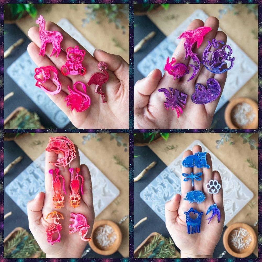 Moldes de Silicona para Llaveros KOTEDUA Animales 34pcs