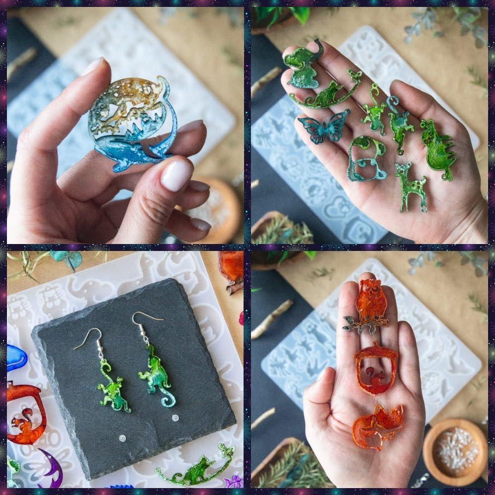 Moldes de Silicona para Llaveros KOTEDUA Animales 34pcs