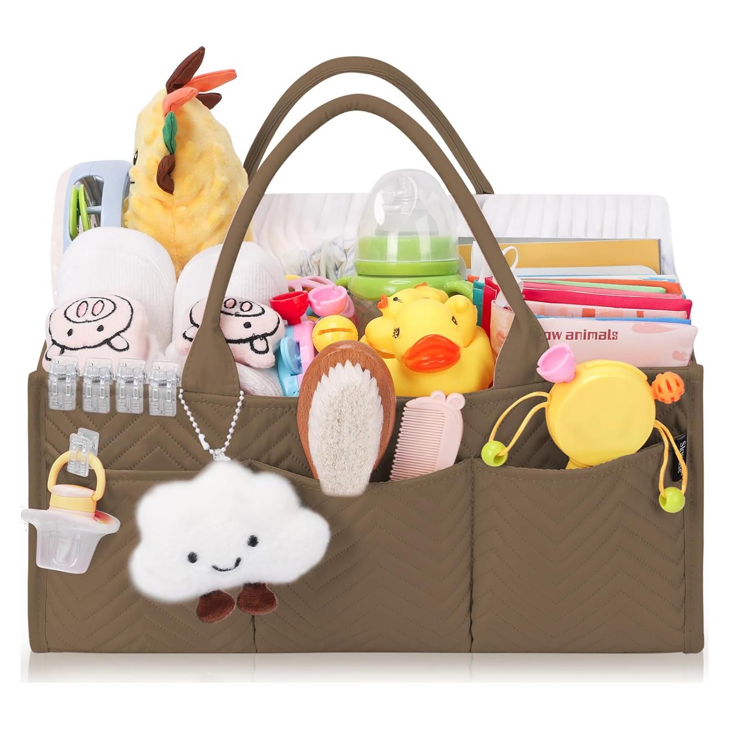 Organizador de Pañales Skycase Marrón Plegable 37x22x17 cm