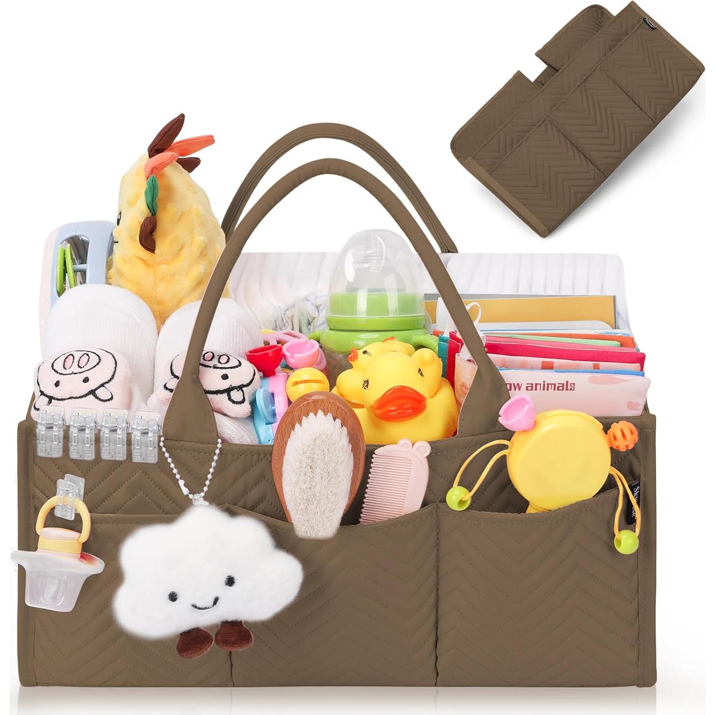 Organizador de Pañales Skycase Marrón Plegable 37x22x17 cm