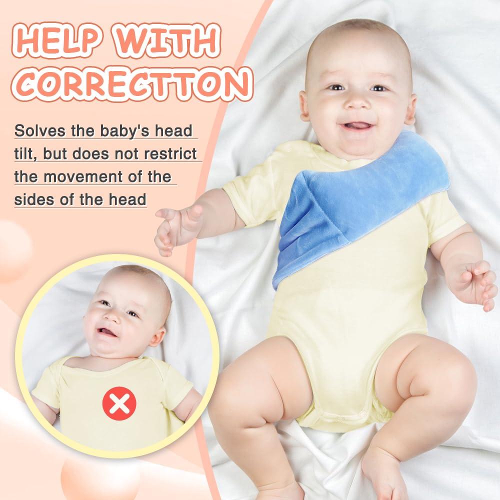 Torticollis Pillows for Infants Neck Support Newborn Toddler Car Seat Head Positioner for Traveling Sleeping Baby Kid Head Correction Adjustable Soft Cusion
