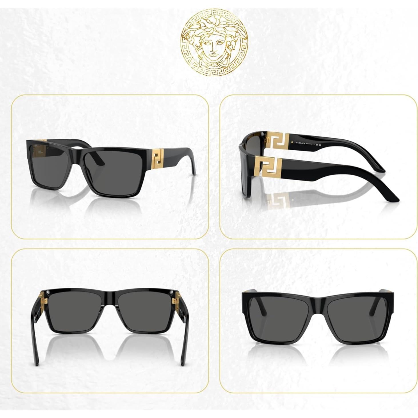 Gafas de sol cuadradas Versace VE4296 unisex con kit de cuidado
