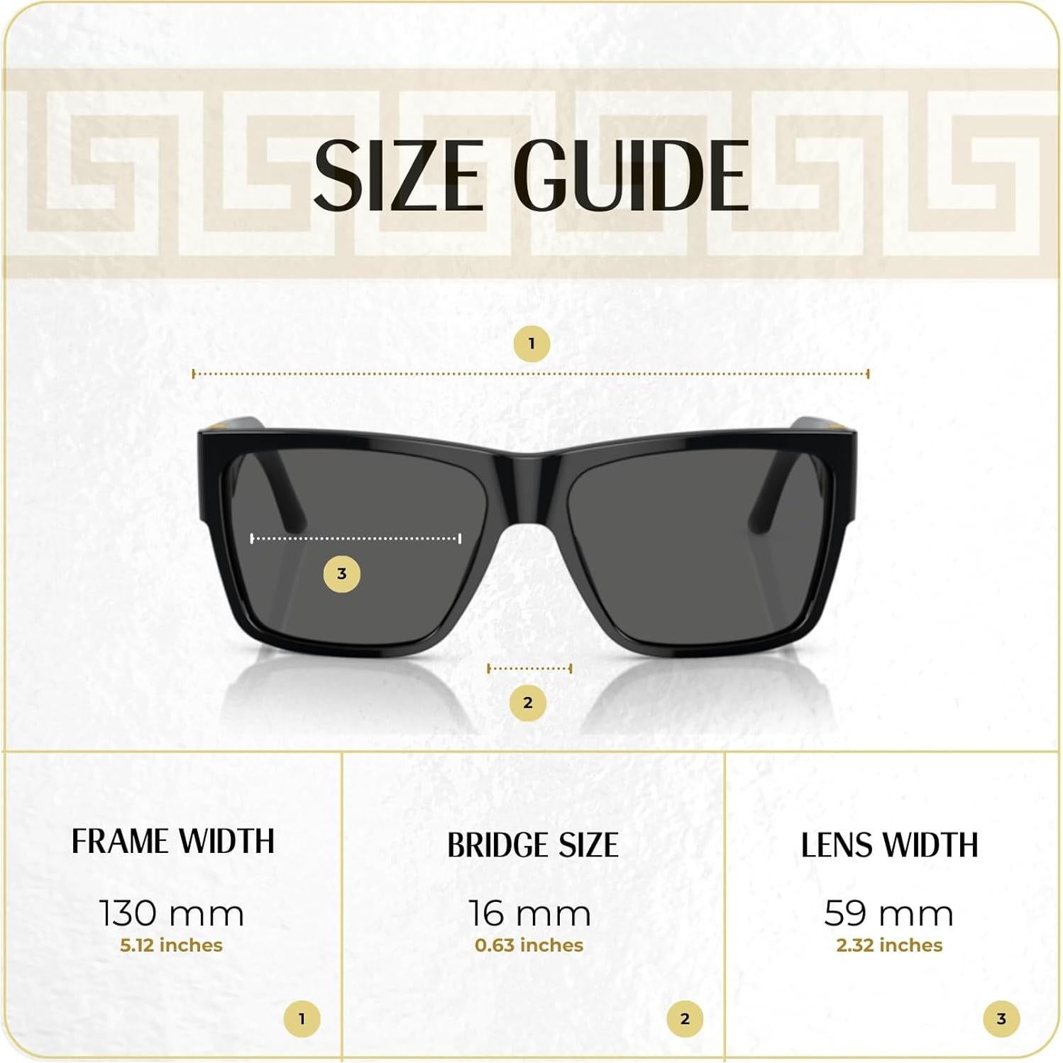 Gafas de sol cuadradas Versace VE4296 unisex con kit de cuidado
