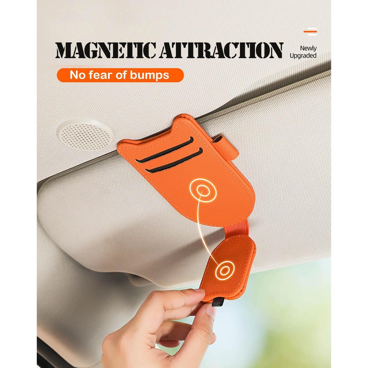 Soporte de Gafas de Sol para Coche fccairms Beige Magnético