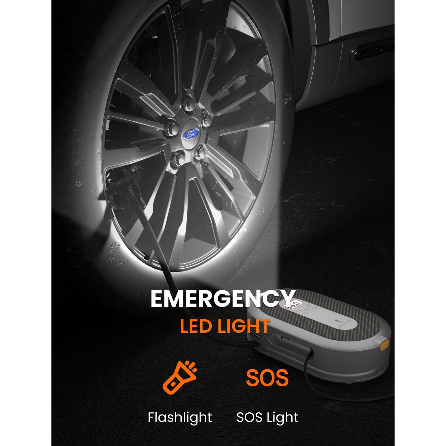 Compresor de Aire Portátil Giraffe Tools 150 PSI 12V con Luz LED