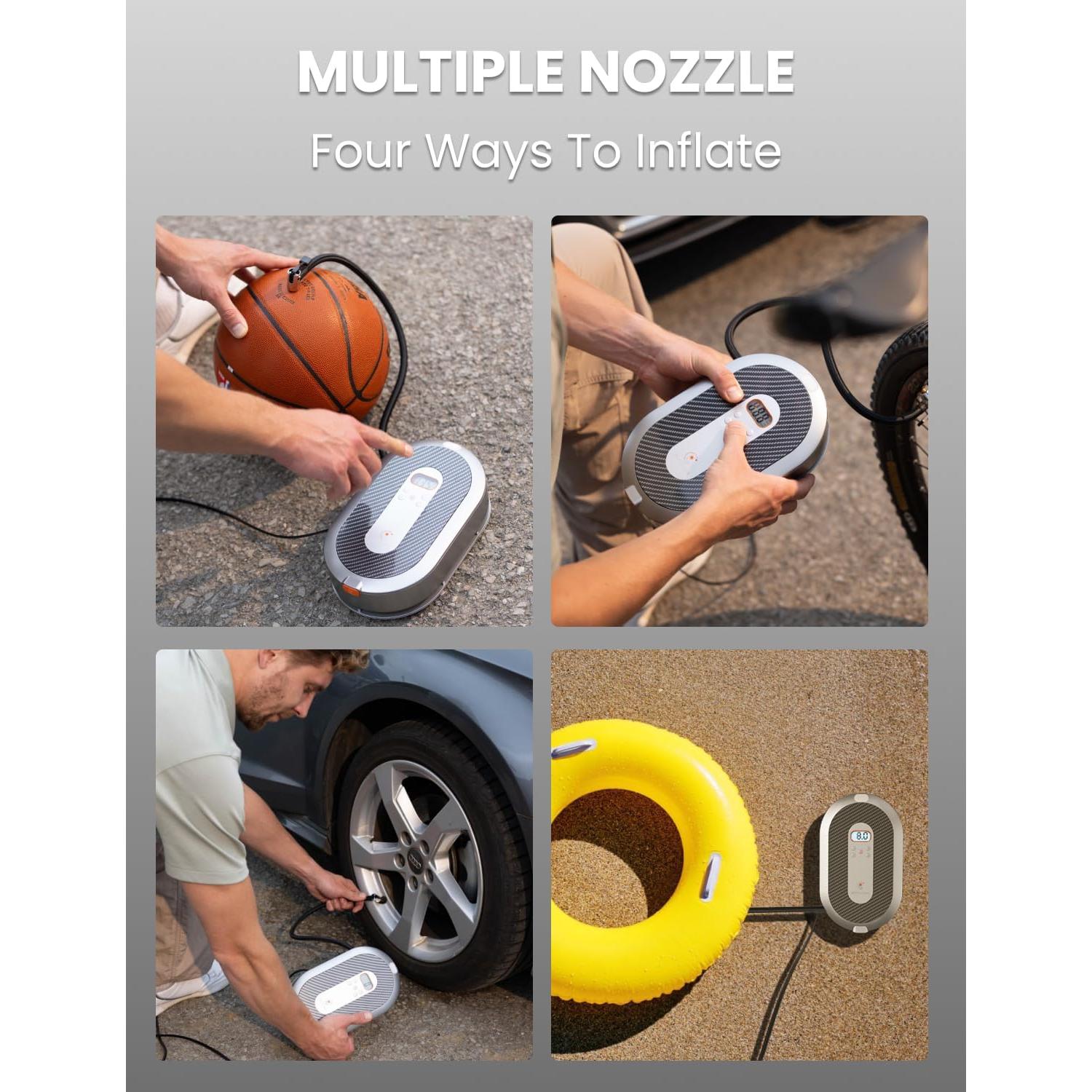 Compresor de Aire Portátil Giraffe Tools 150 PSI 12V con Luz LED