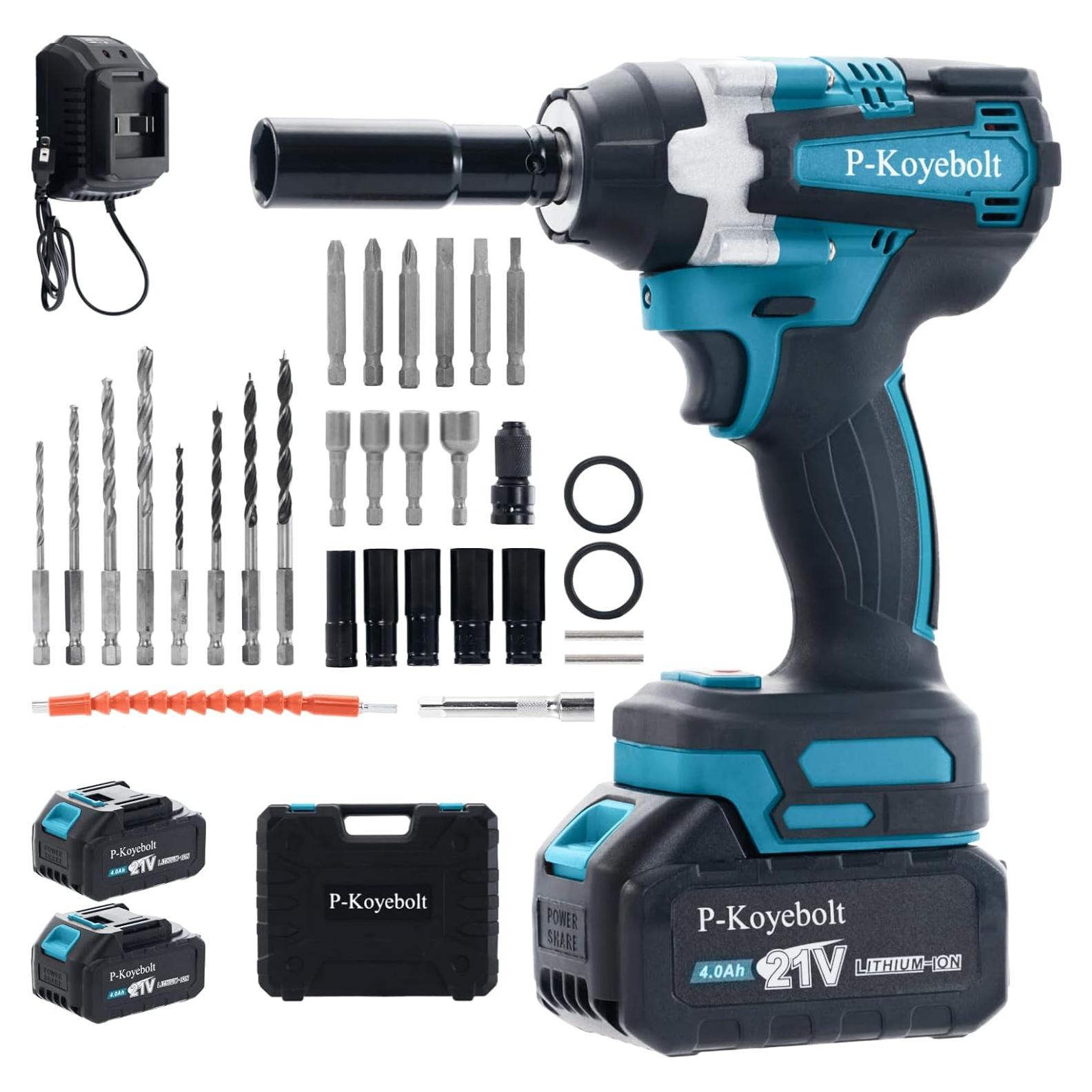 Llave de Impacto Inalámbrica P-Koyebolt 21V 550N.m 4 Modos