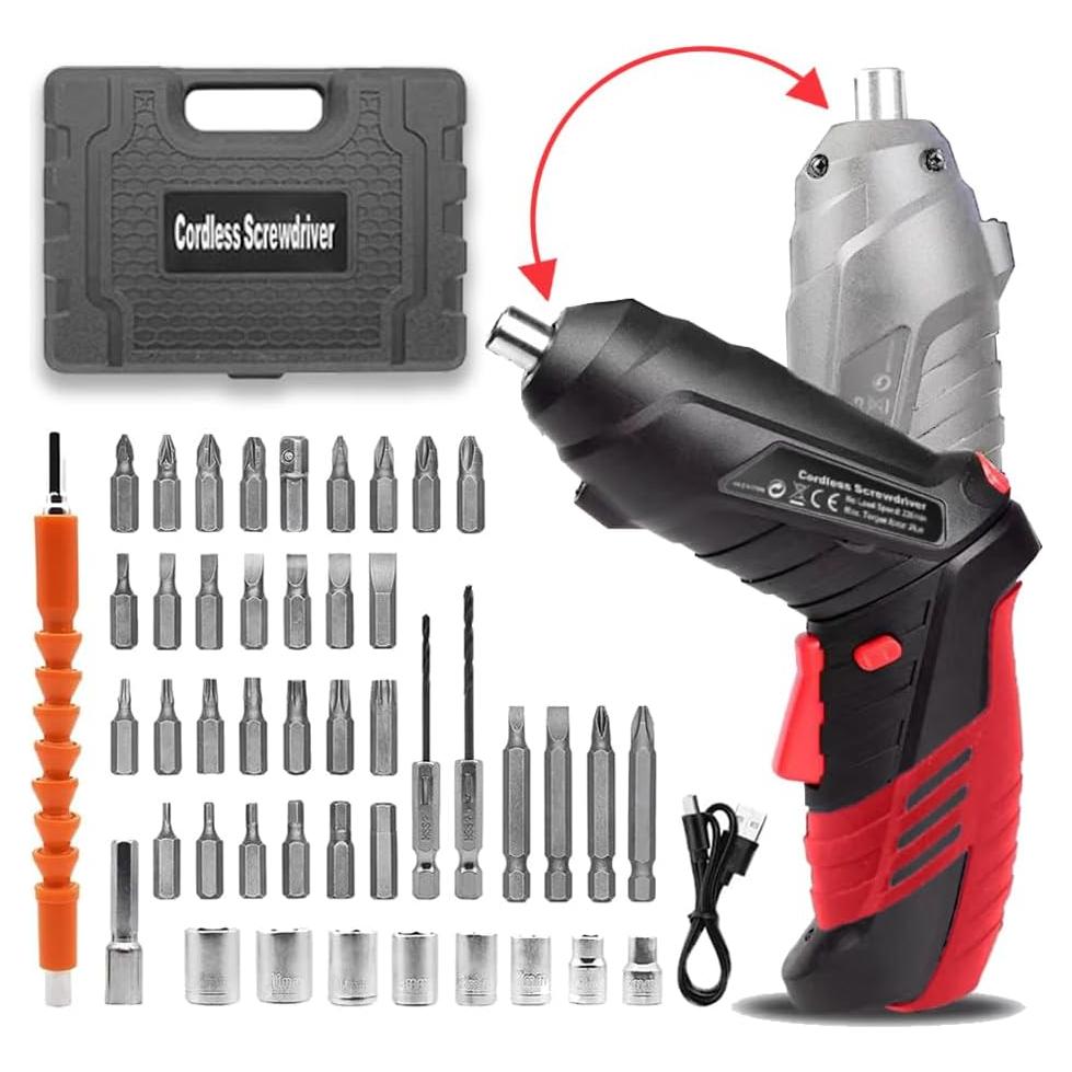 Destornillador Eléctrico Inalámbrico AFNZTME 3.6V 46 Piezas