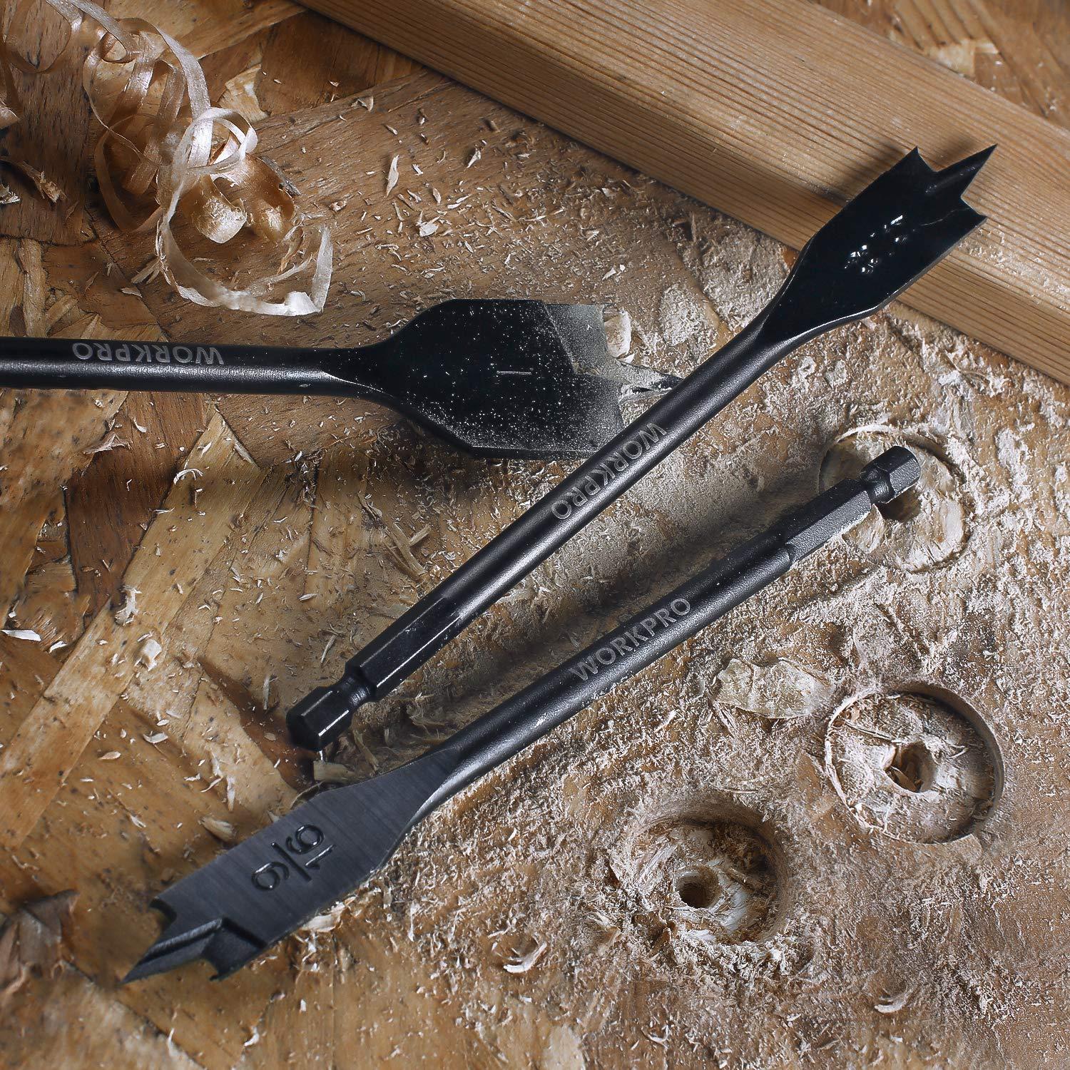 Juego de Brocas de Espada WORKPRO 10 Piezas Acero Carbono 1-1/2"