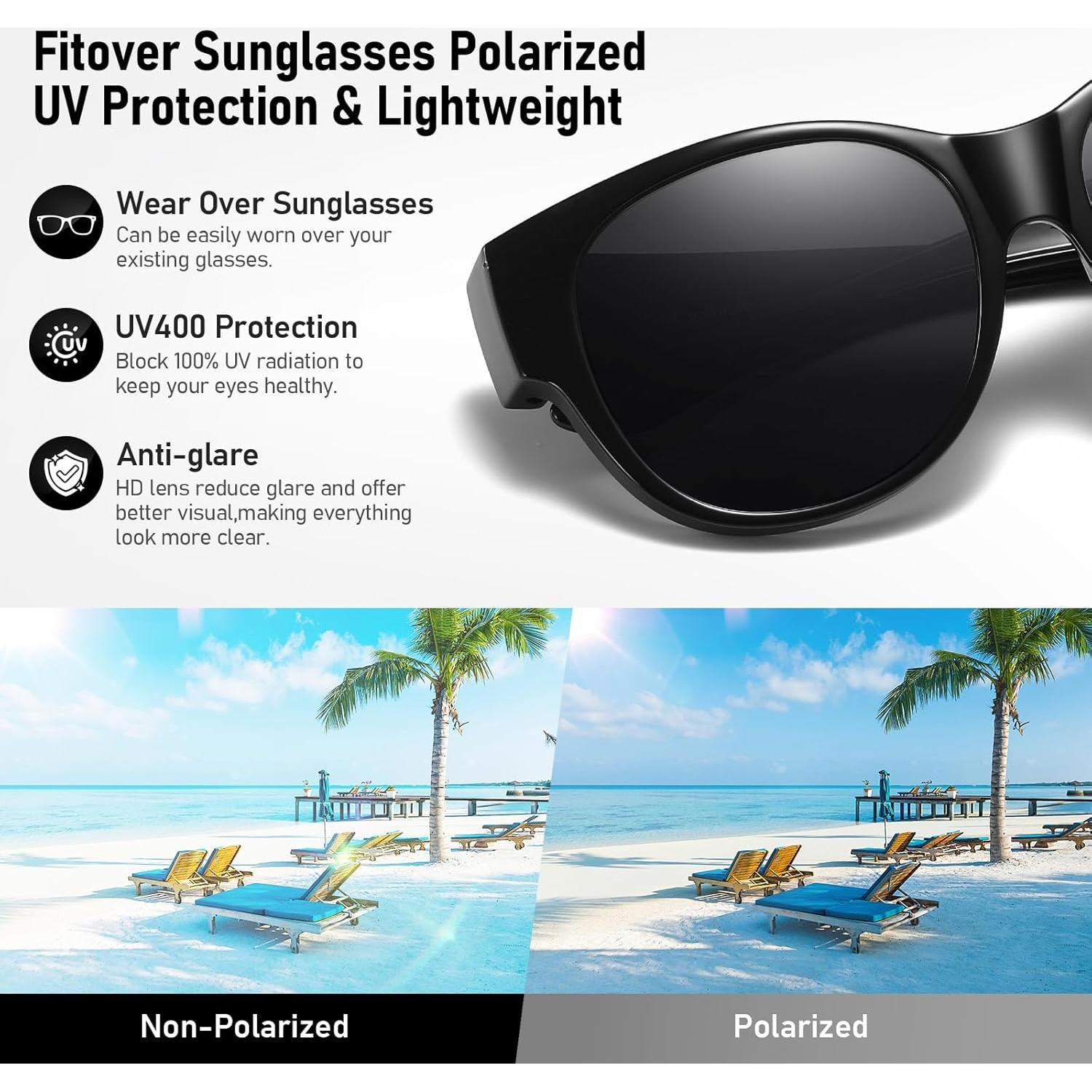 Gafas de sol HAOLOTA Fit Over para mujeres polarizadas UV400