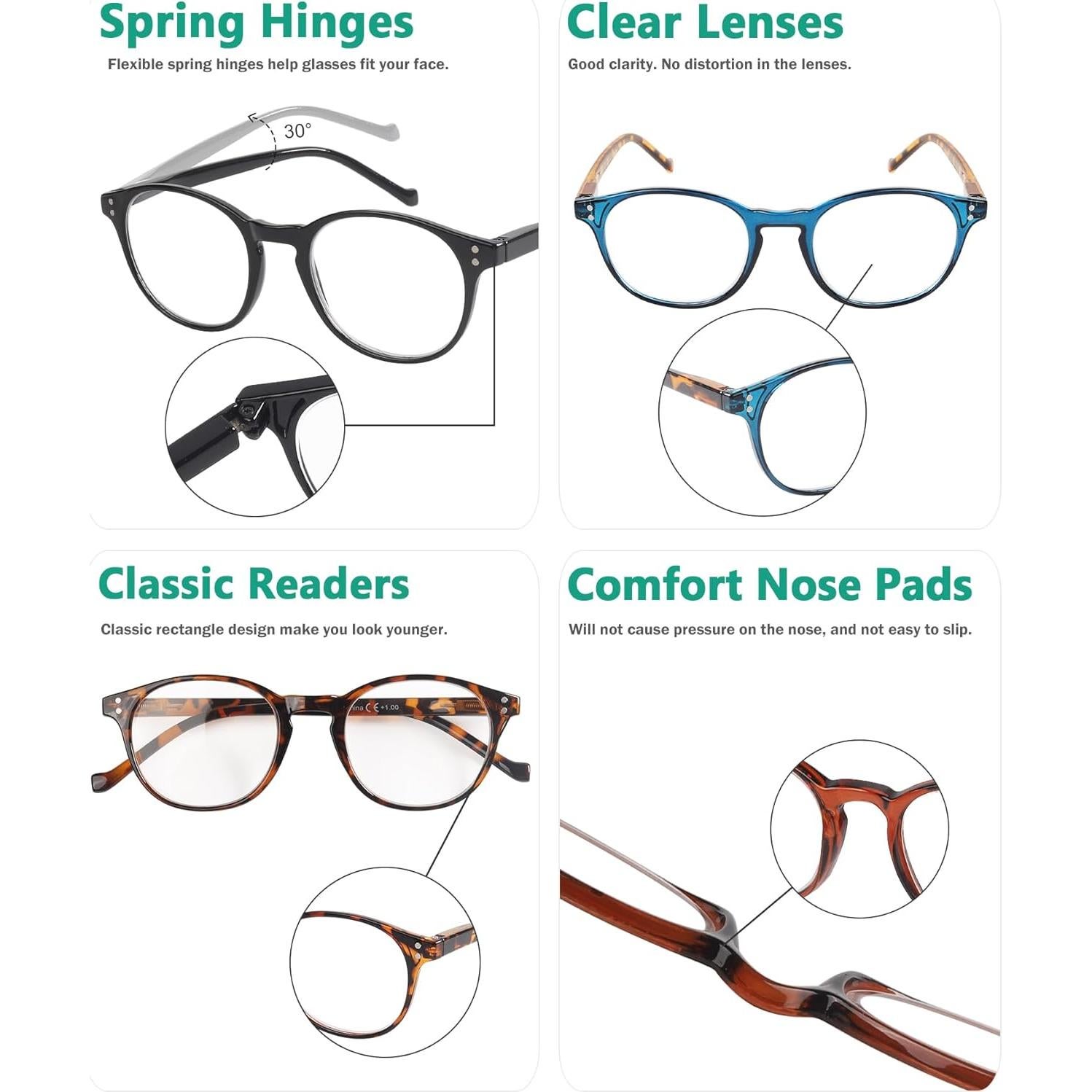 Gafas de Lectura Eyekepper 10 Paquetes +0.50 para Mujeres