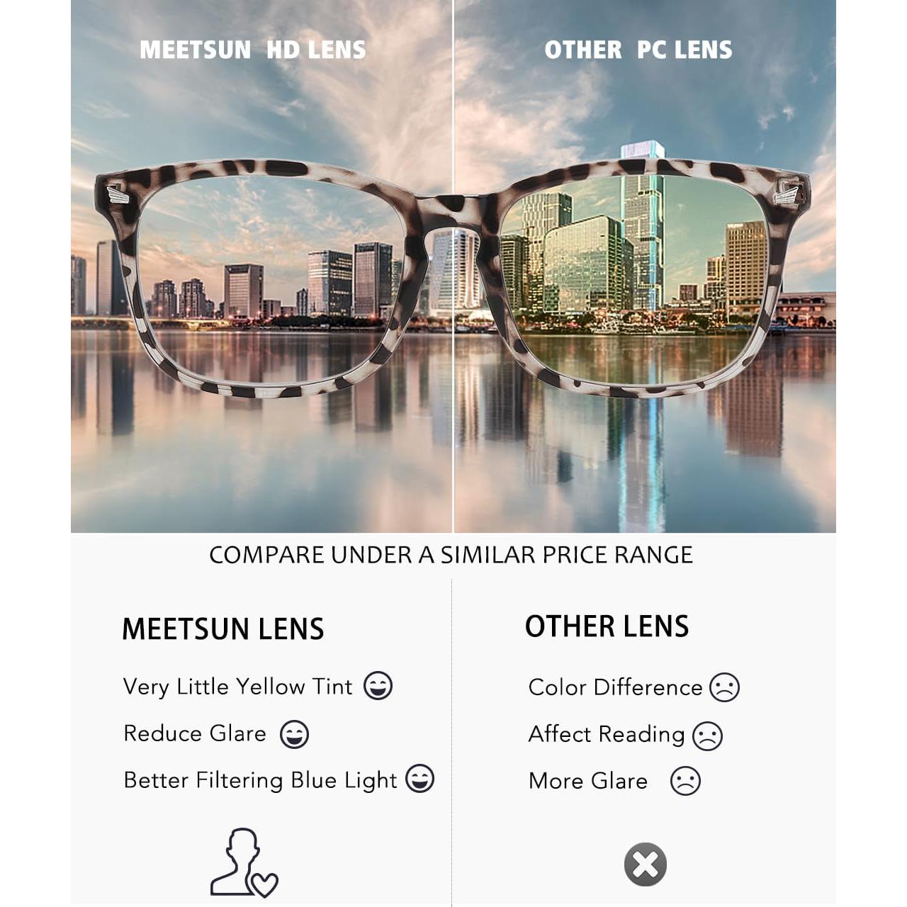 Gafas de Bloqueo de Luz Azul MEETSUN Unisex UV400 Tortuga