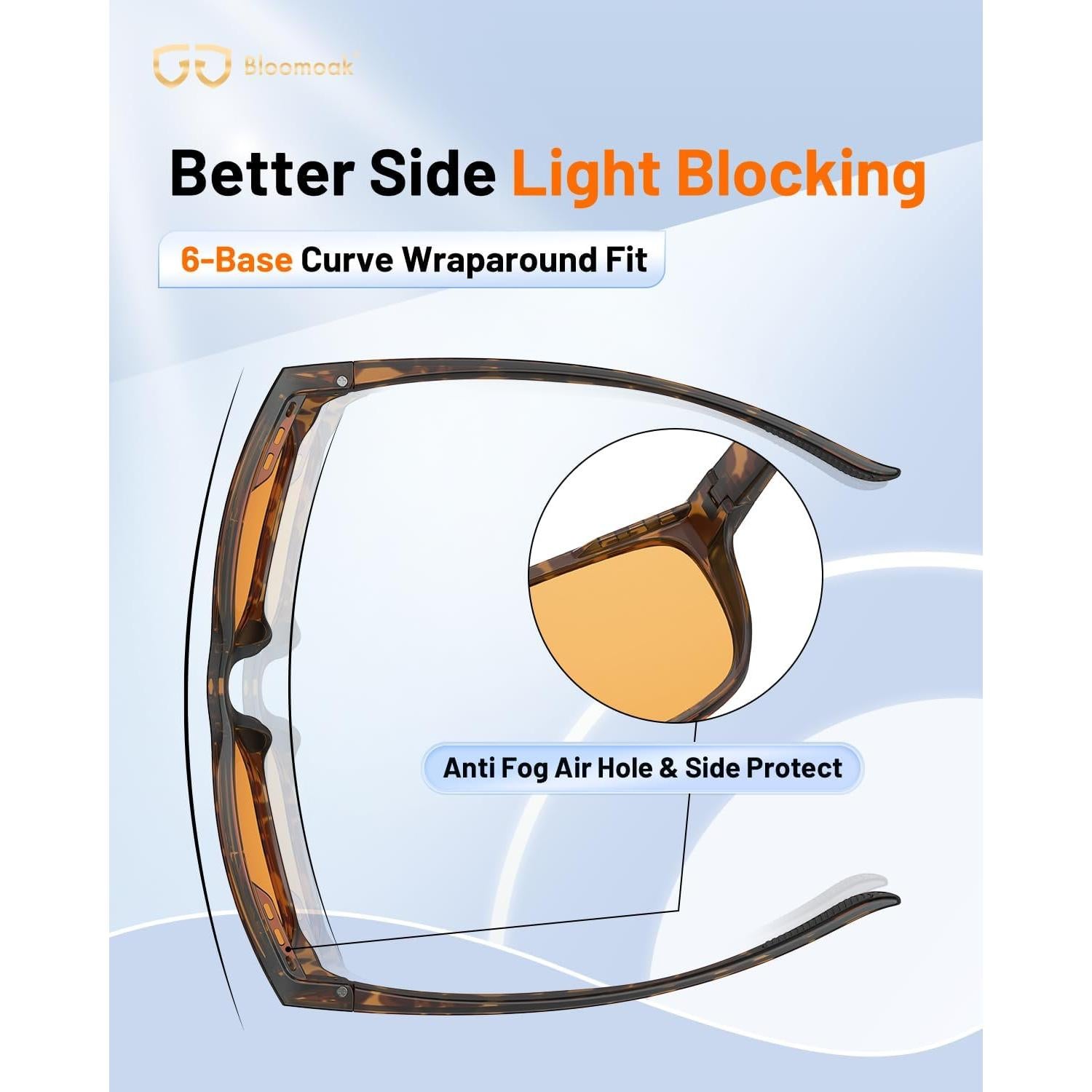 Gafas Bloomoak XL Naranja Anti-Luz Azul UV400 - Fatiga Ocular